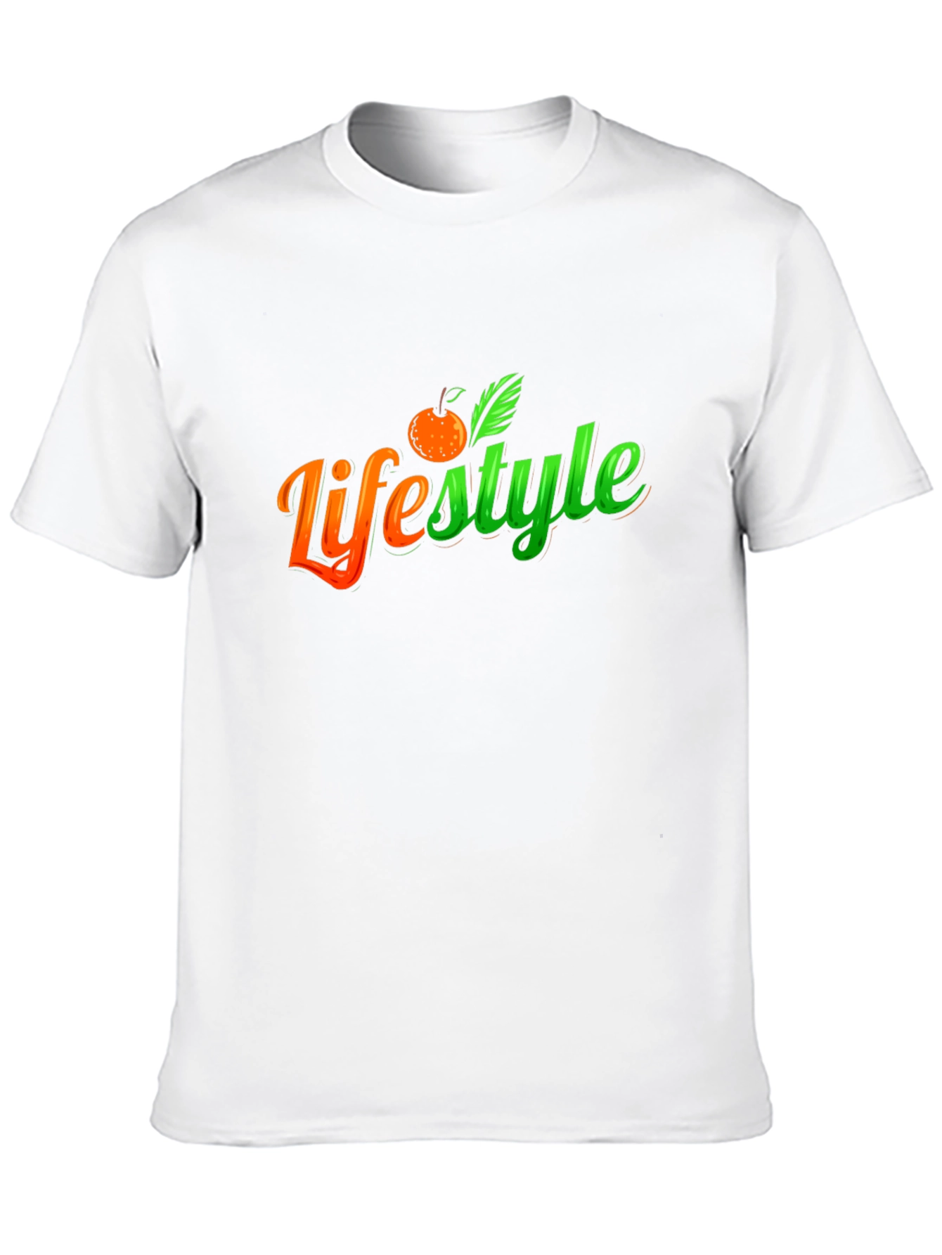 Lifestyle Graphic Tee - Trendy Fruit Design T-Shirt