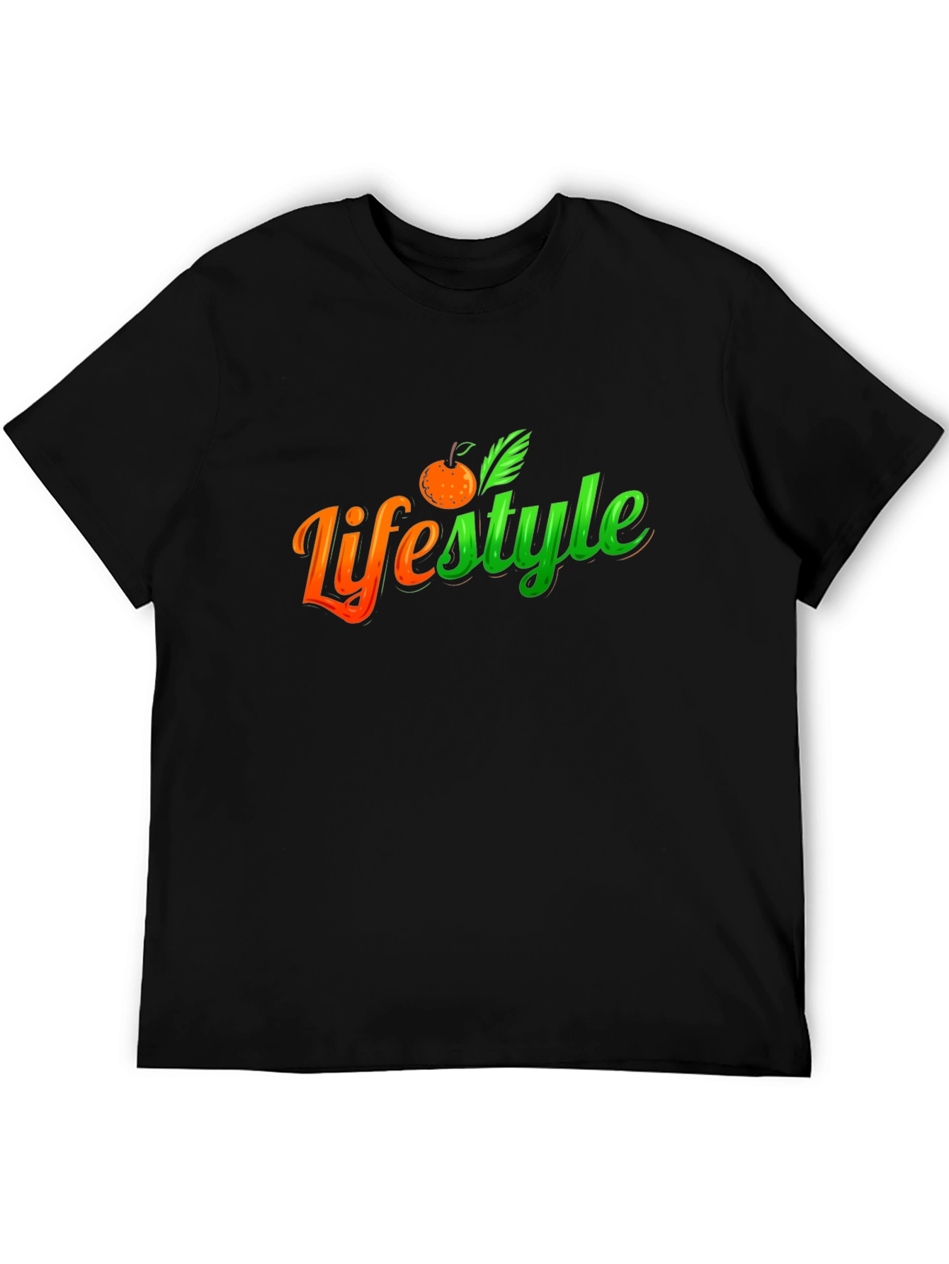 Lifestyle Graphic Tee - Trendy Fruit Design T-Shirt