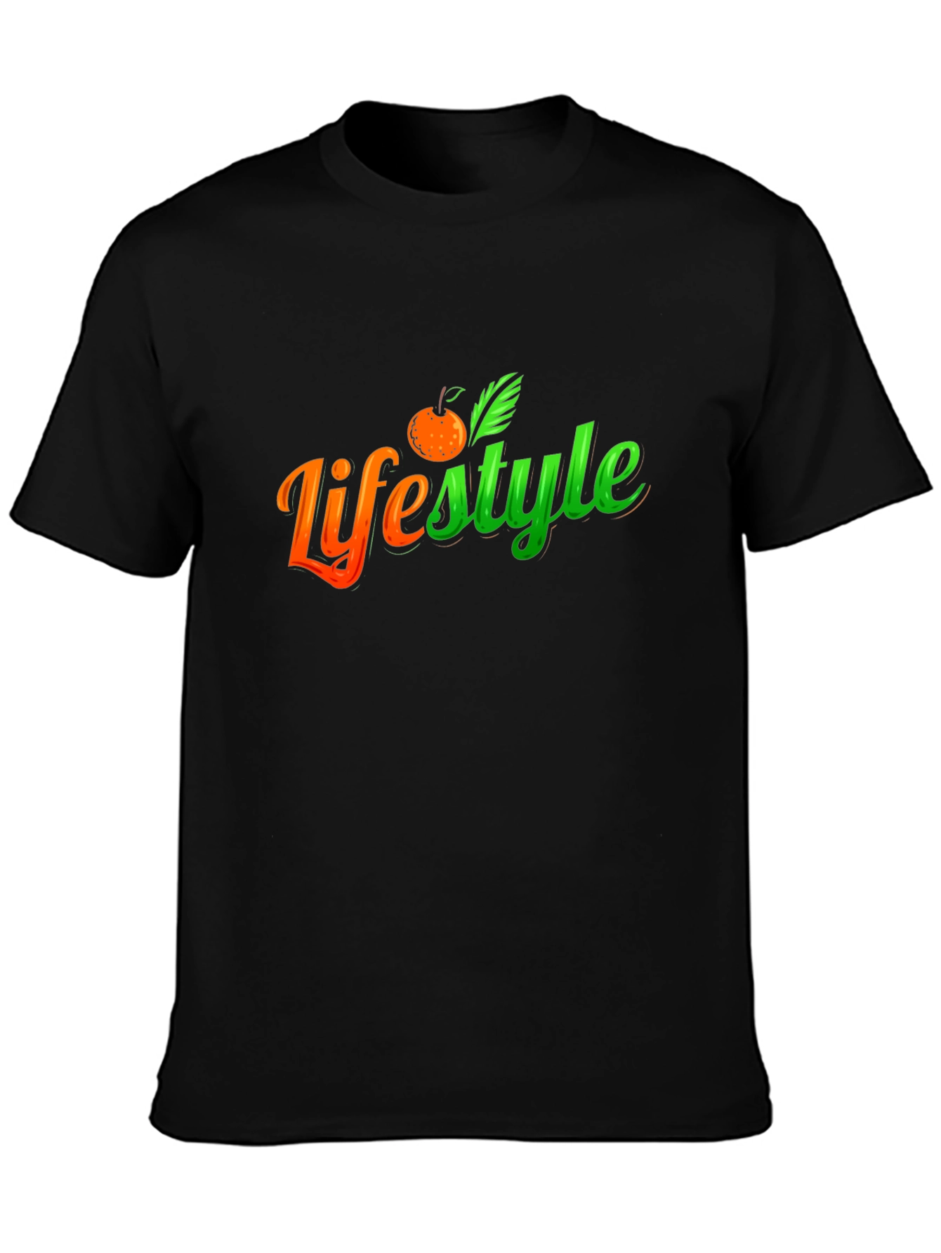Lifestyle Graphic Tee - Trendy Fruit Design T-Shirt