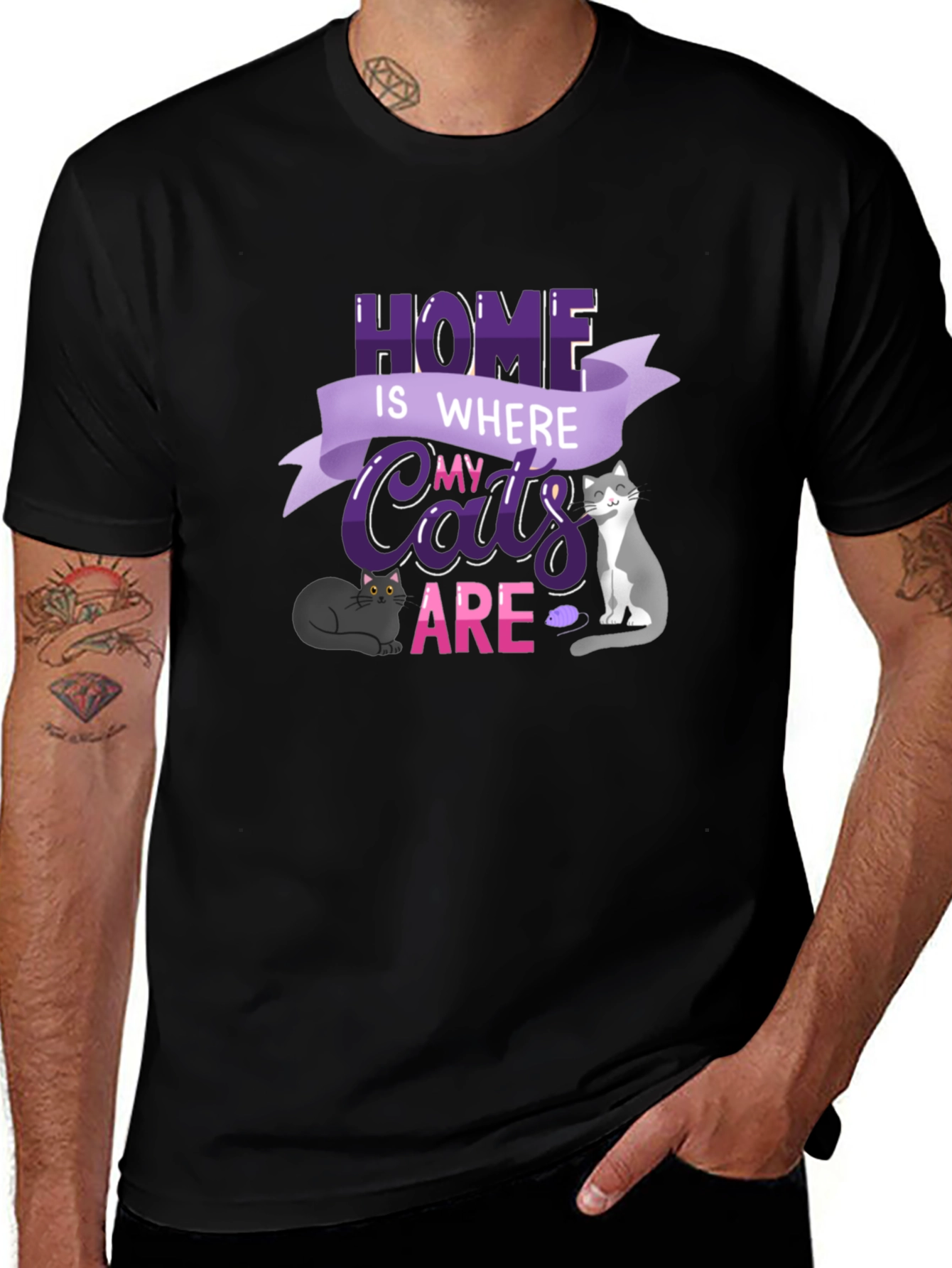 Home is Where My Cats Are T-Shirt