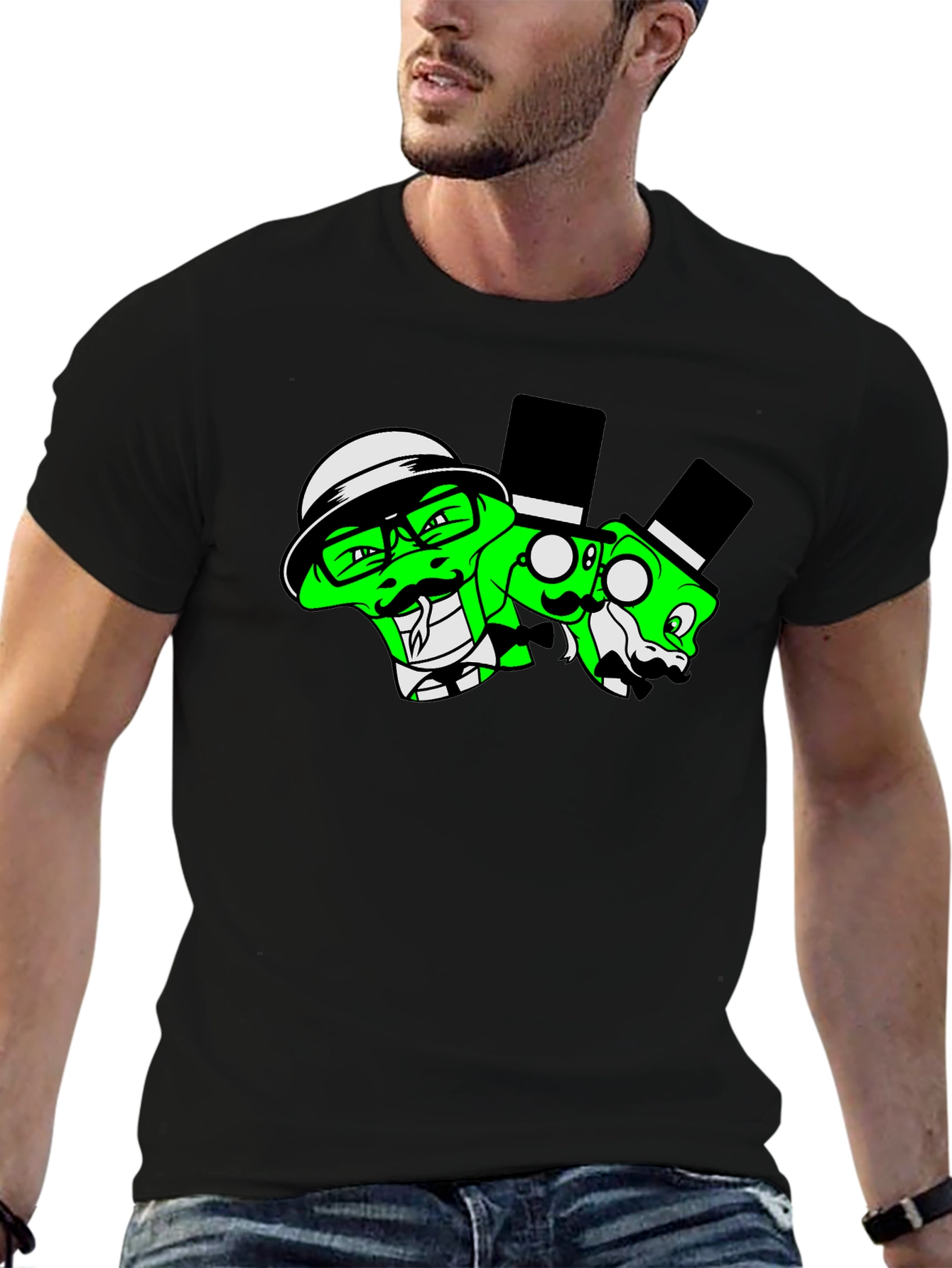 Snakes in Suits Graphic Black T-Shirt