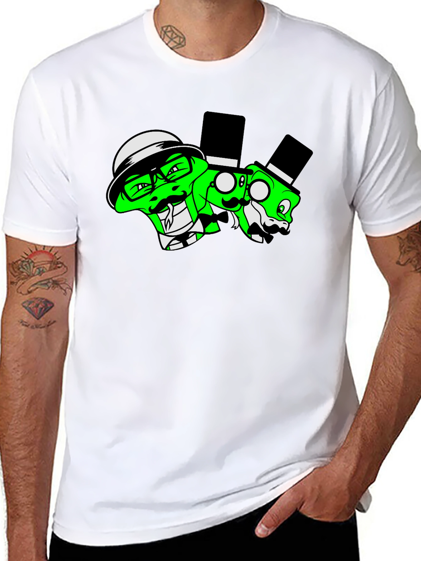 Snakes in Suits Graphic Black T-Shirt