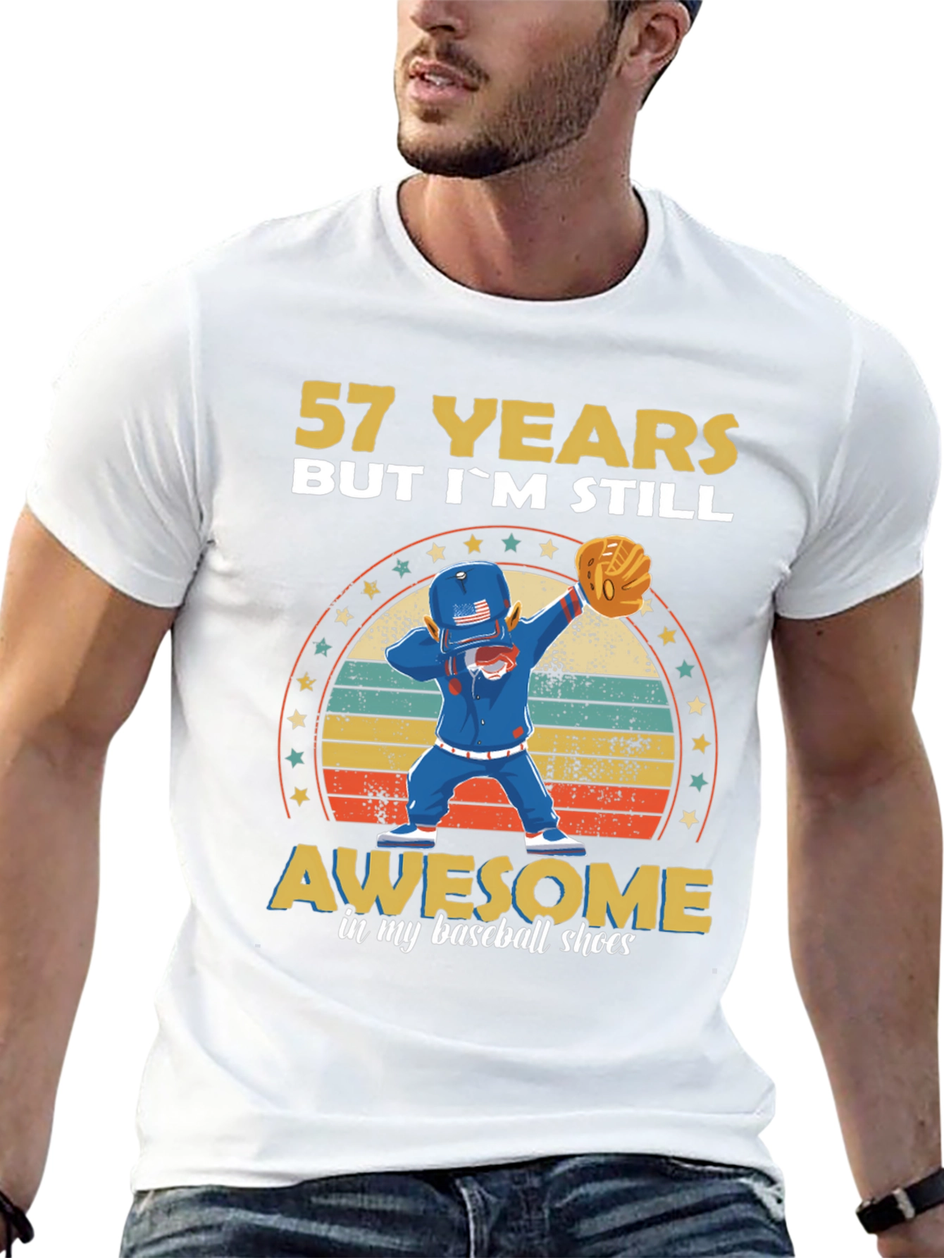 57 Years Old Baseball T-Shirt