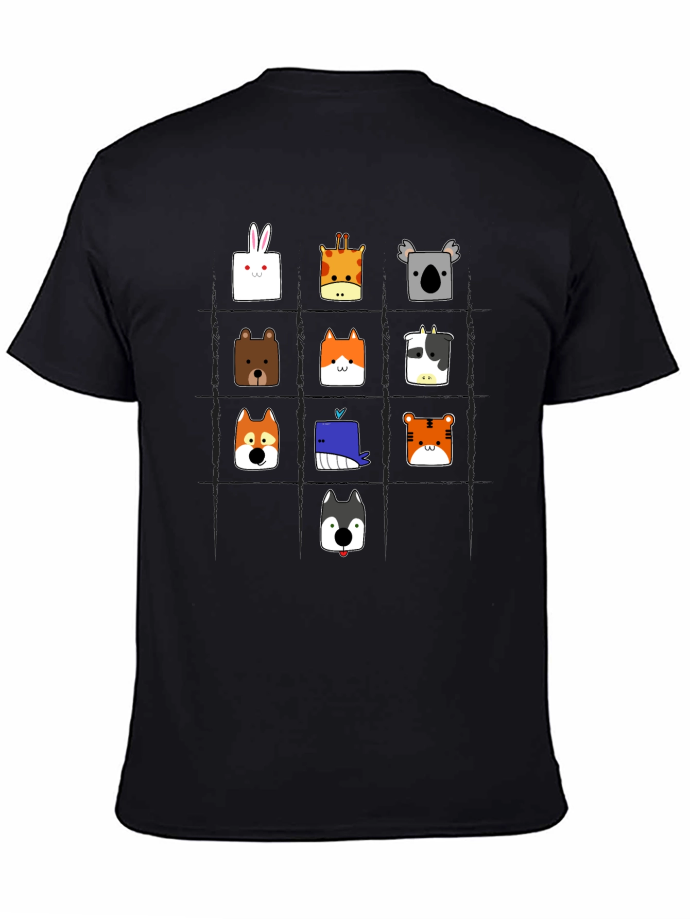 Animal Grid T-Shirt: Fun Graphic Tee