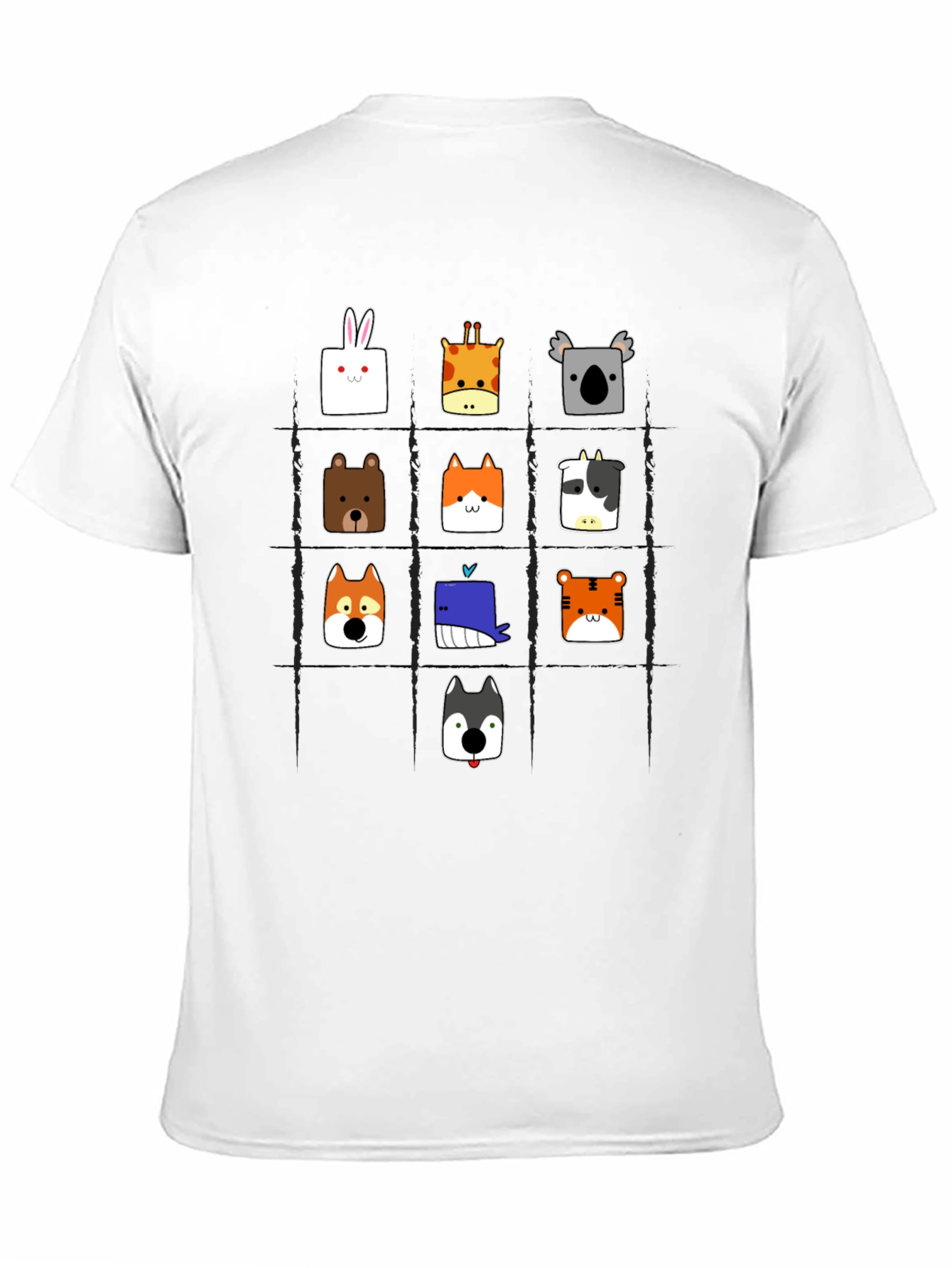 Animal Grid T-Shirt: Fun Graphic Tee