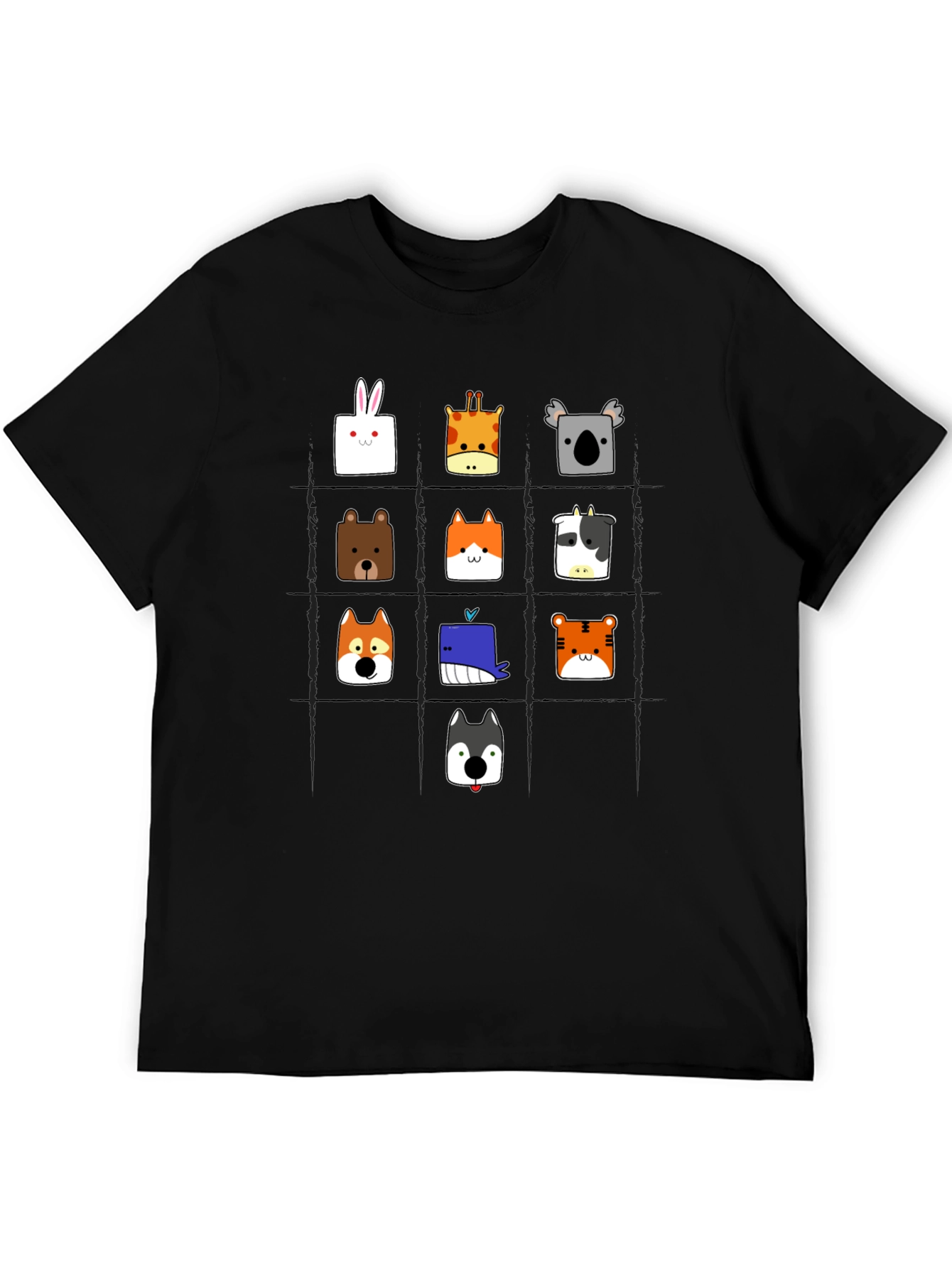 Animal Grid T-Shirt: Fun Graphic Tee