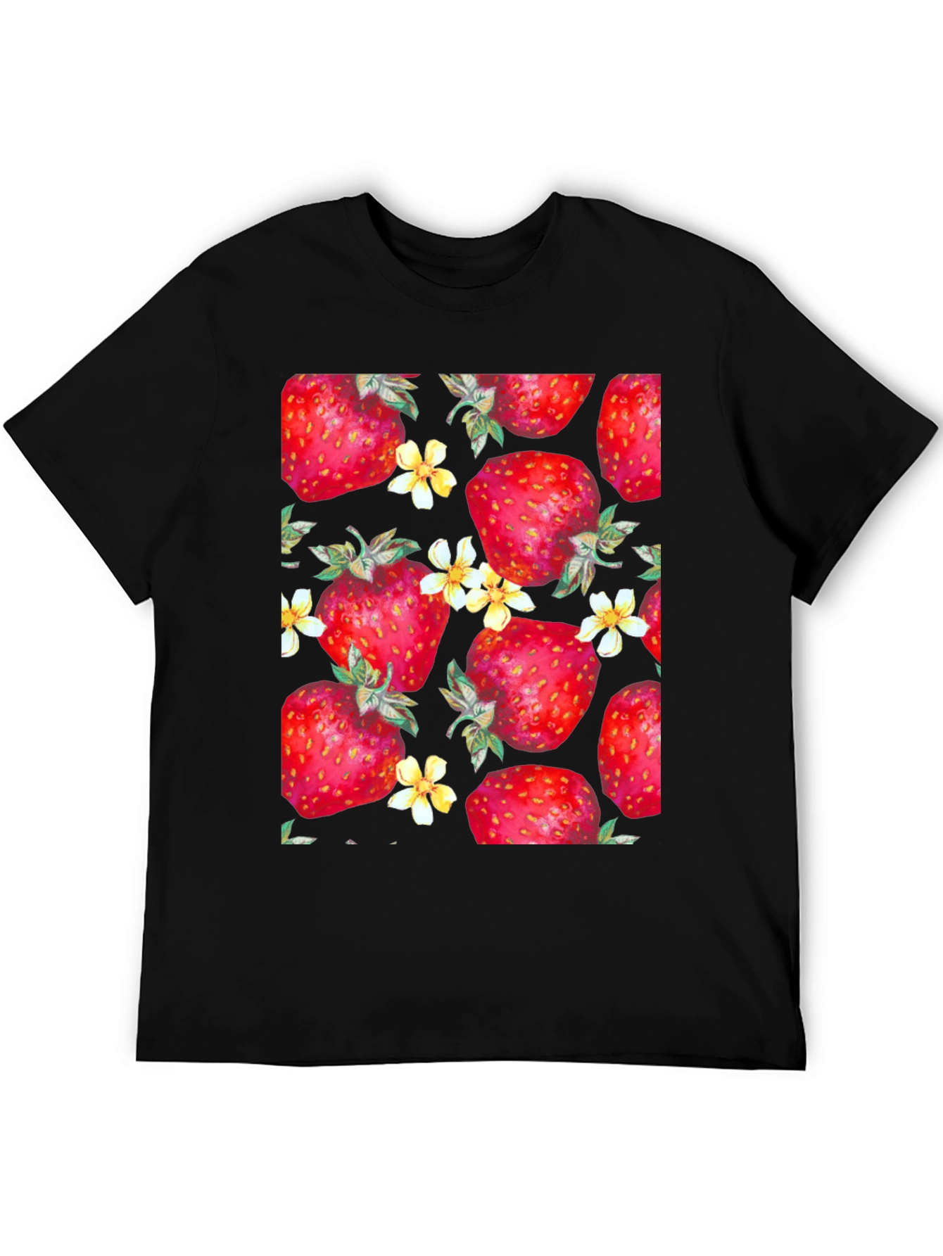 Strawberry Pattern T-Shirt - Fun and Fresh