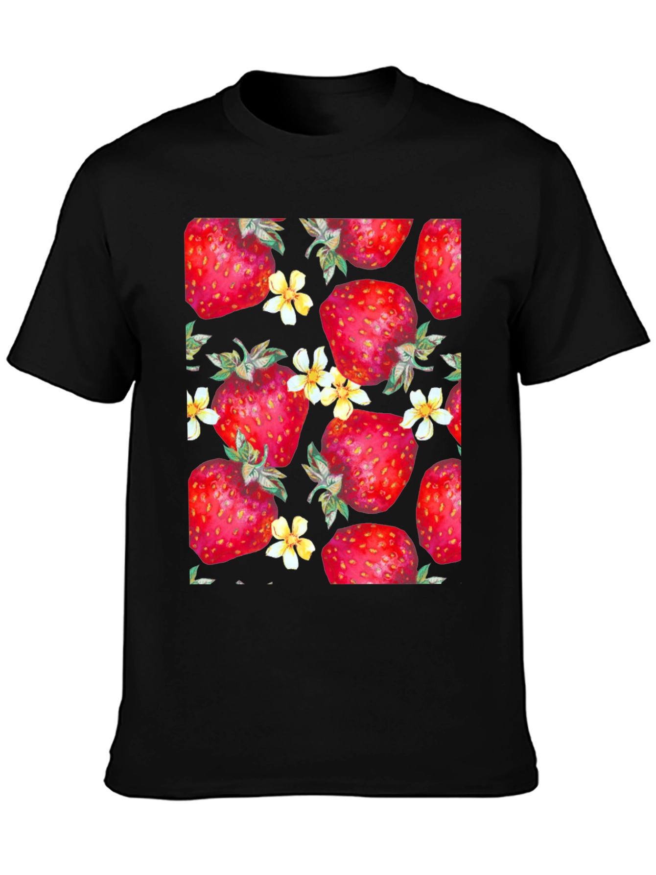 Strawberry Pattern T-Shirt - Fun and Fresh