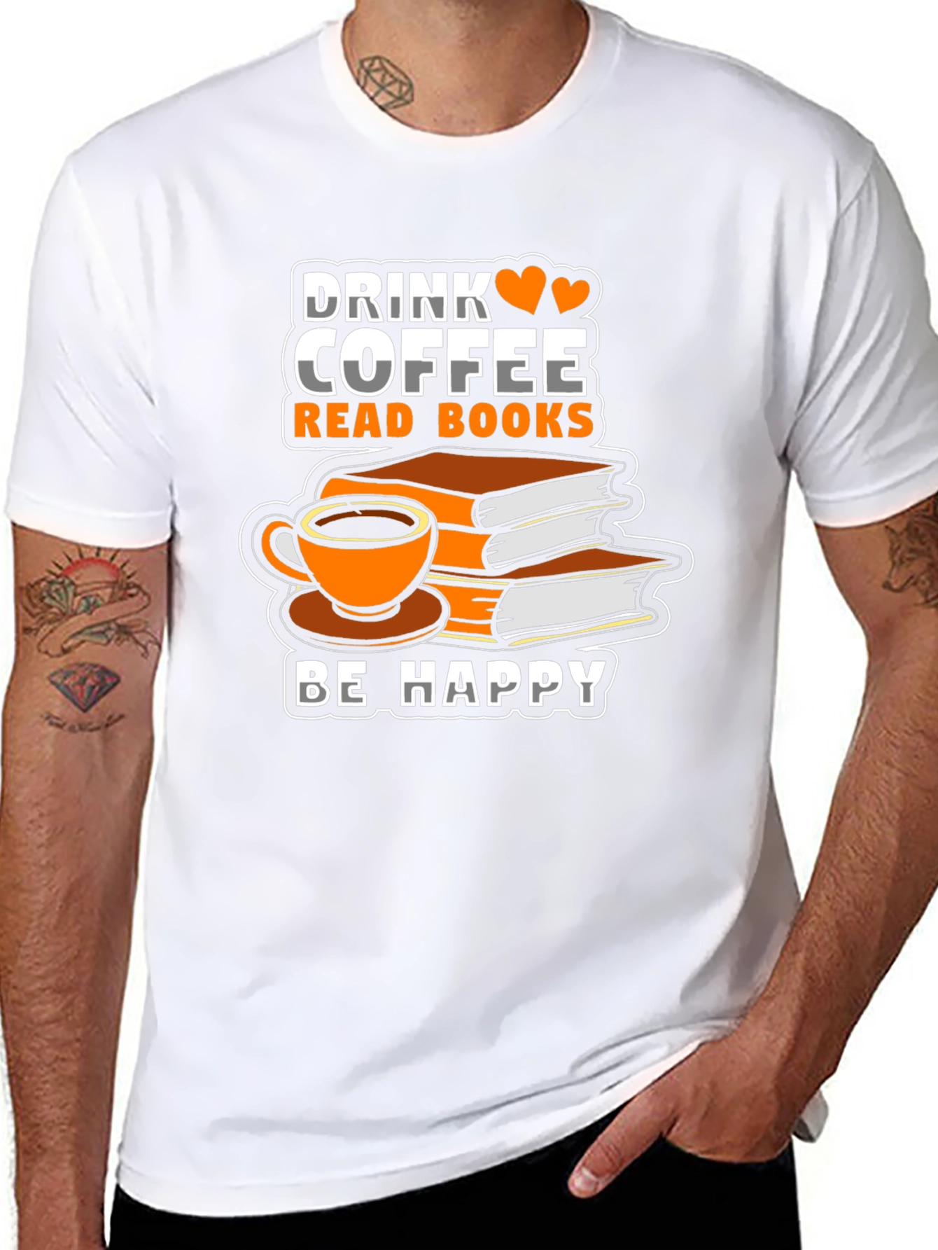 Drink Coffee Read Books Be Happy T-Shirt