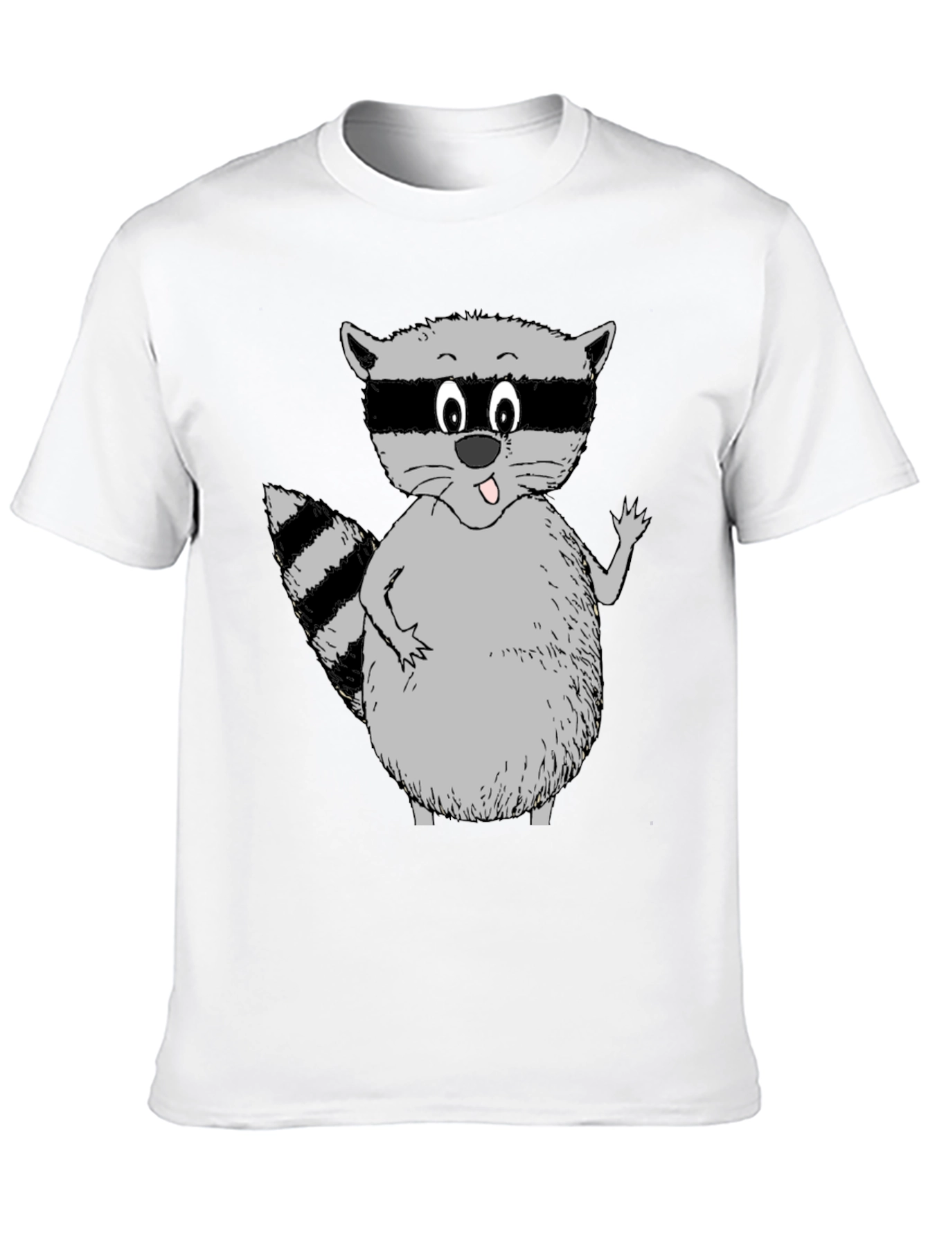 Funny Raccoon Graphic Tee - Black T-Shirt