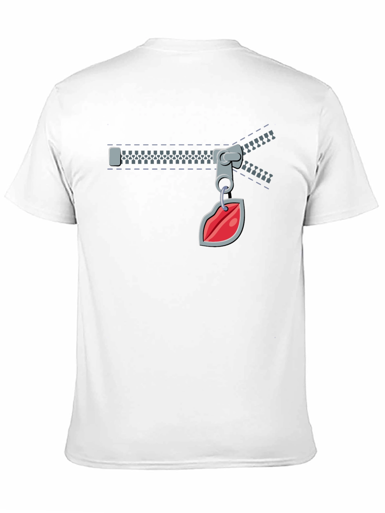 Fun Zipper Lips Graphic Tee - Black