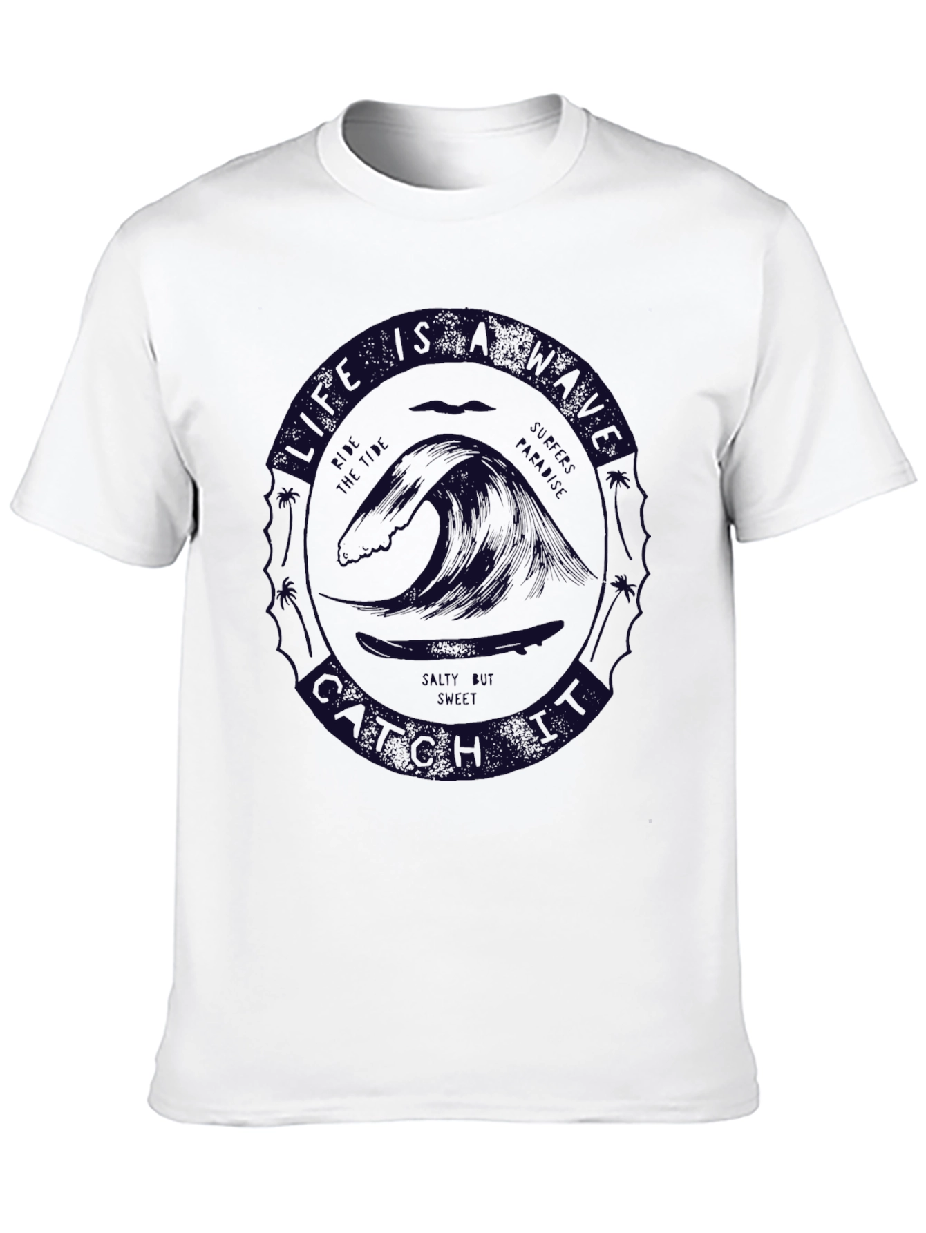 Life is a Beach T-Shirt Graphic Crew Neck