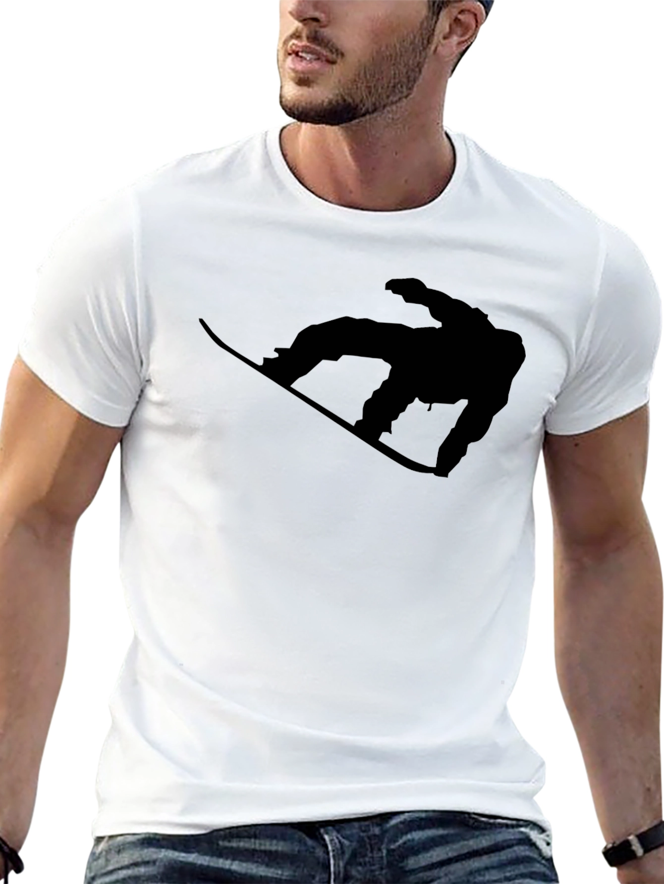 Snowboarder Graphic Tee - Black