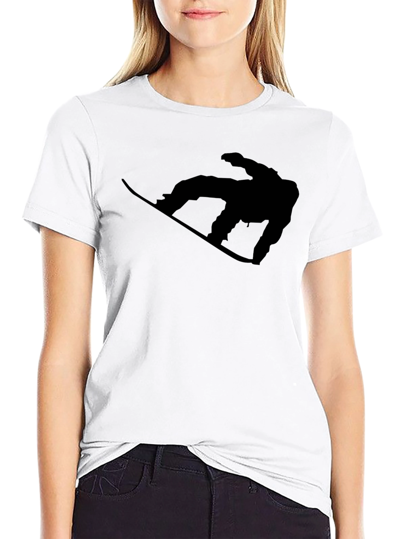 Snowboarder Graphic Tee - Black