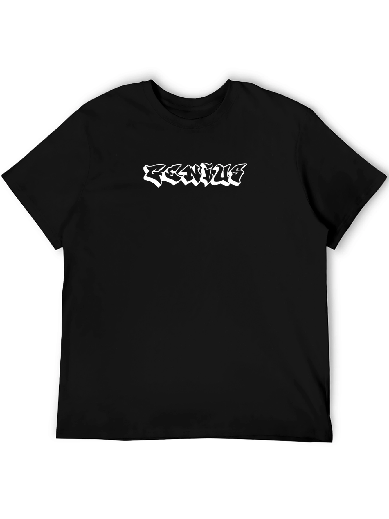 GENIUS Graphic Black T-Shirt - Edgy Streetwear Style