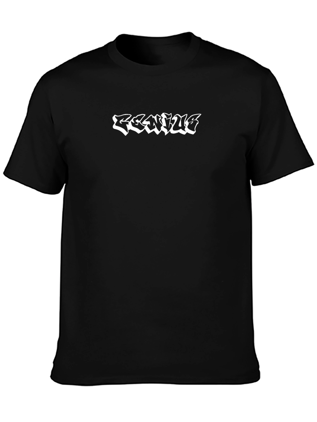GENIUS Graphic Black T-Shirt - Edgy Streetwear Style