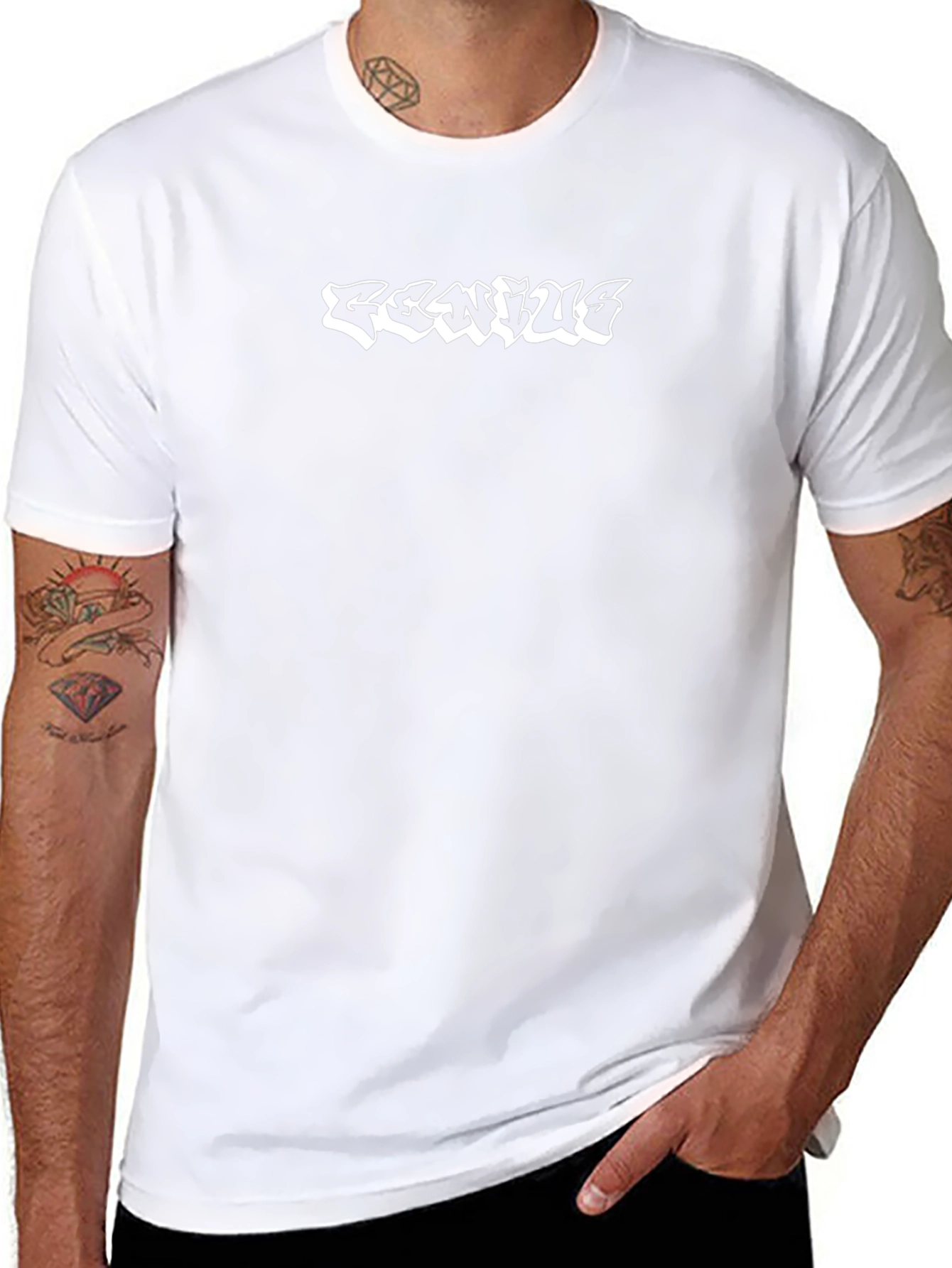 GENIUS Graphic Black T-Shirt - Edgy Streetwear Style