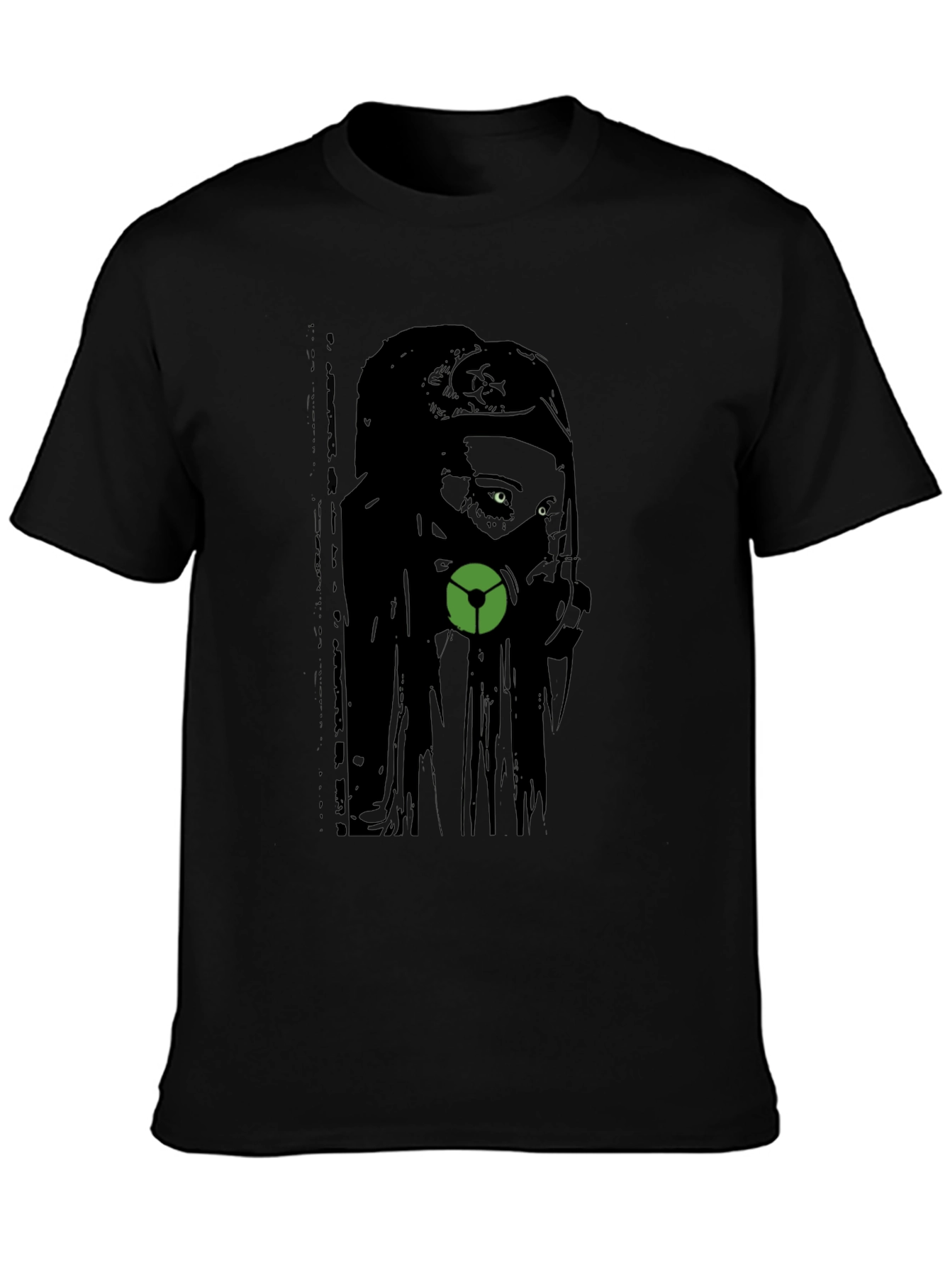 Gas Mask Girl Graphic Tee - Black Cotton T-Shirt