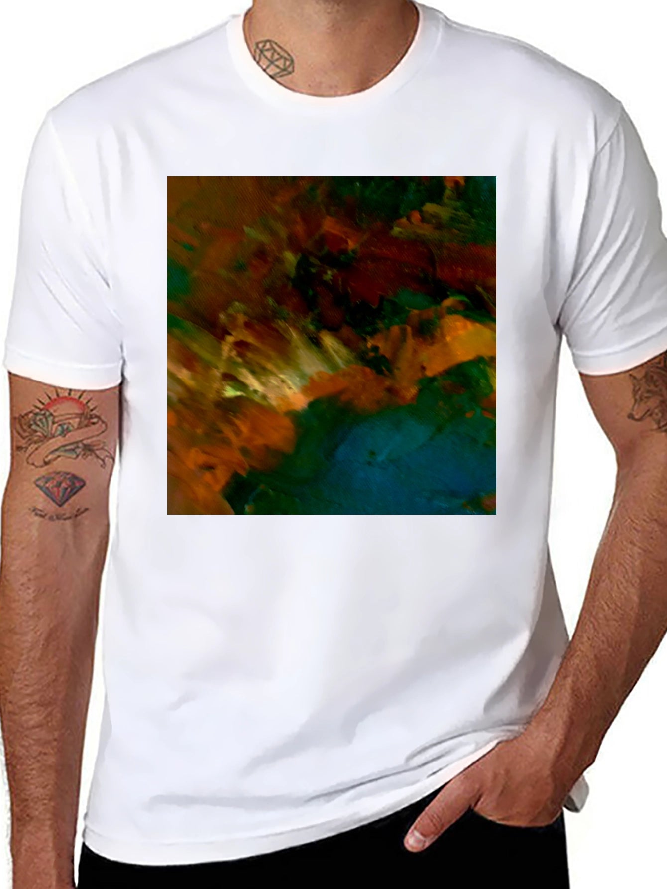 Abstract Art Black T-Shirt - Modern Style