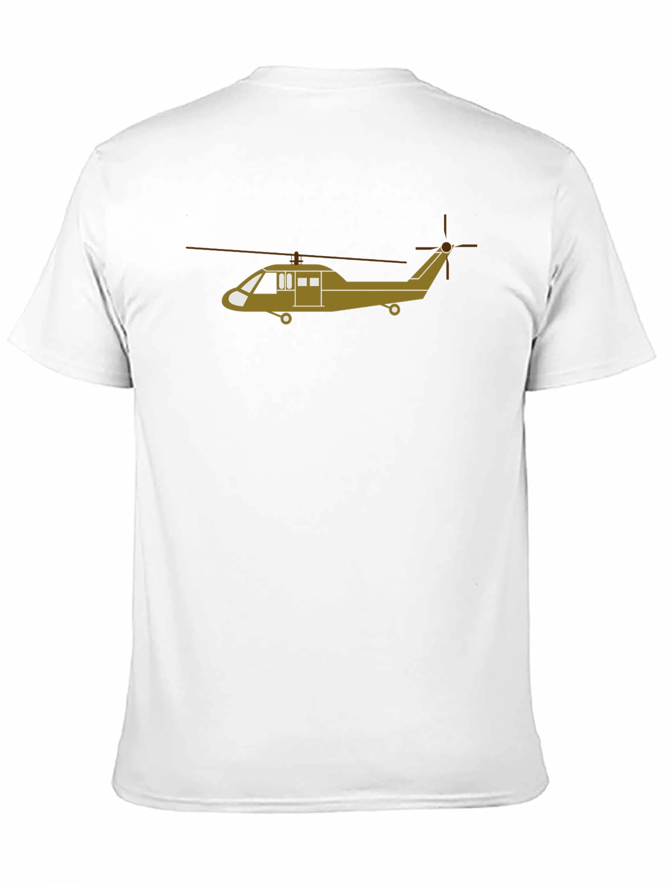 Helicopter Graphic Tee - Black Cotton T-Shirt