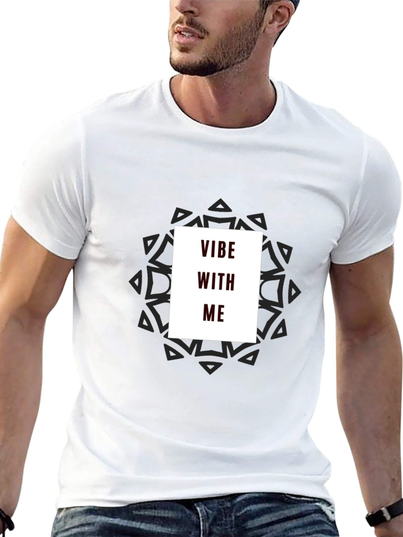 Vibe With Me Graphic T-Shirt - Black Casual Style