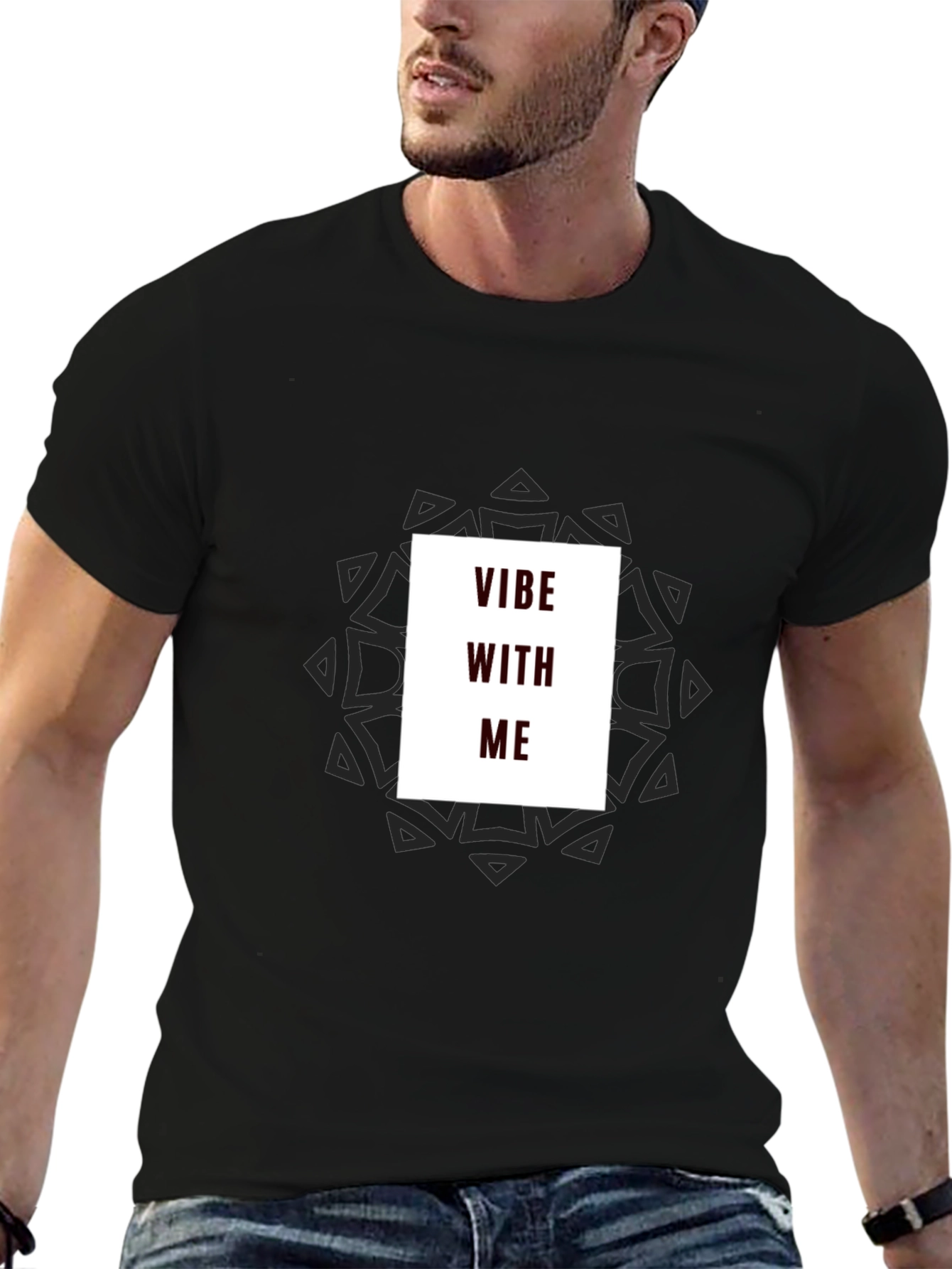 Vibe With Me Graphic T-Shirt - Black Casual Style