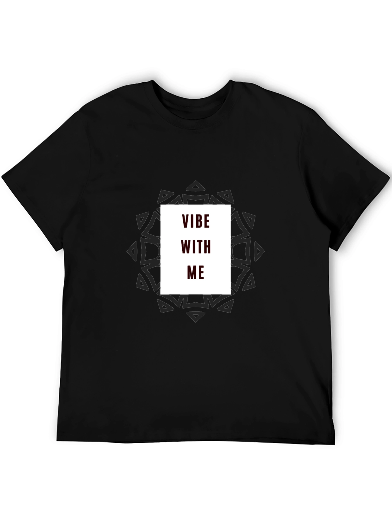 Vibe With Me Graphic T-Shirt - Black Casual Style