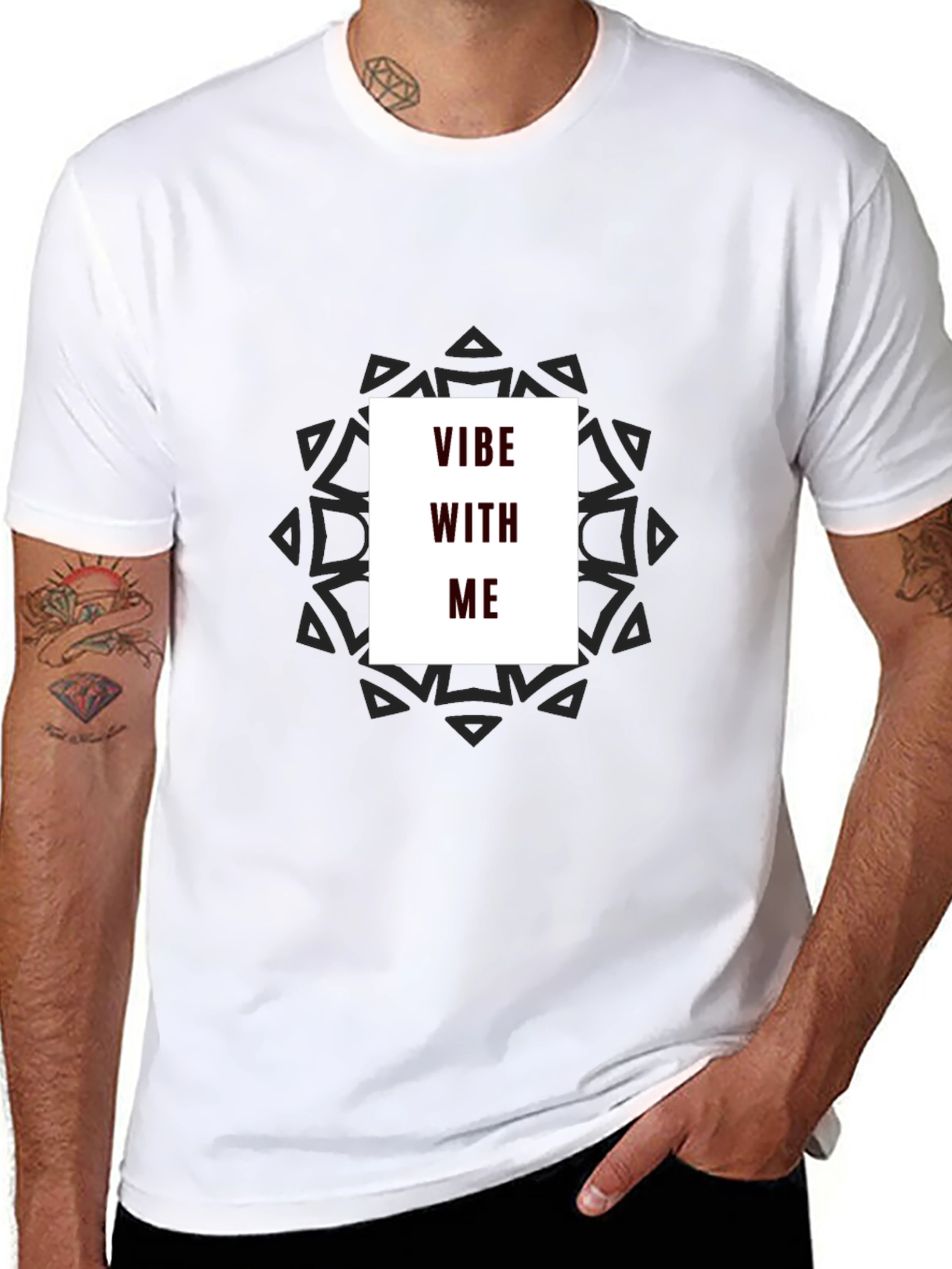 Vibe With Me Graphic T-Shirt - Black Casual Style