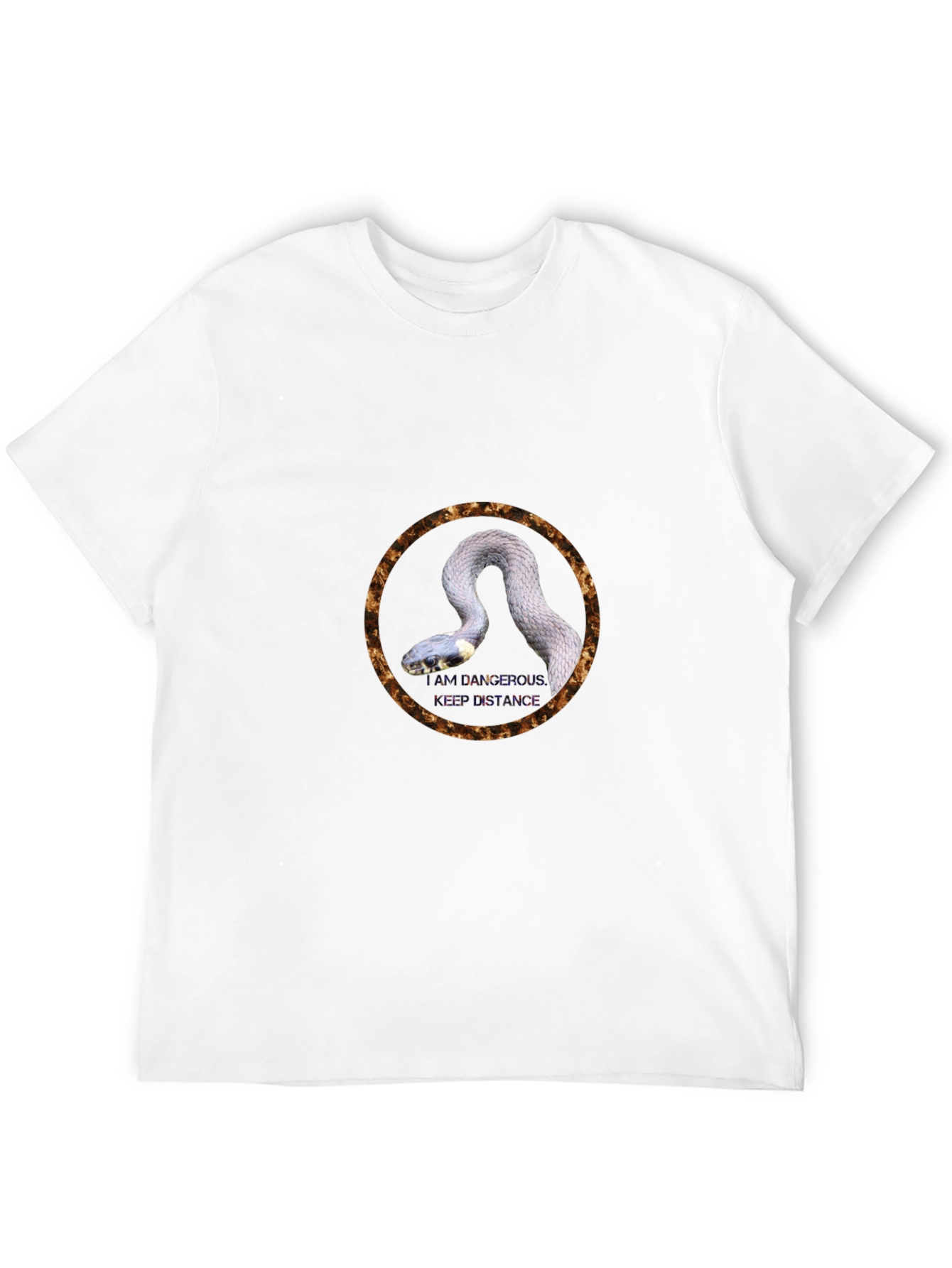 Snake Circle Graphic Tee - Unique Design T-Shirt