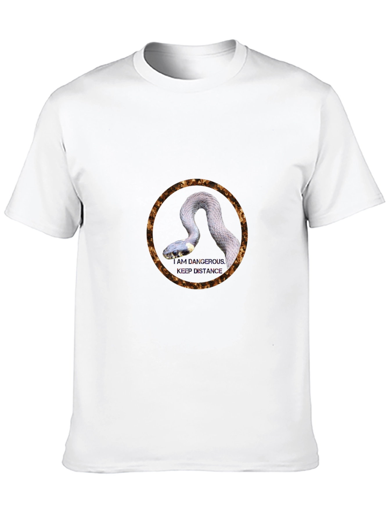 Snake Circle Graphic Tee - Unique Design T-Shirt