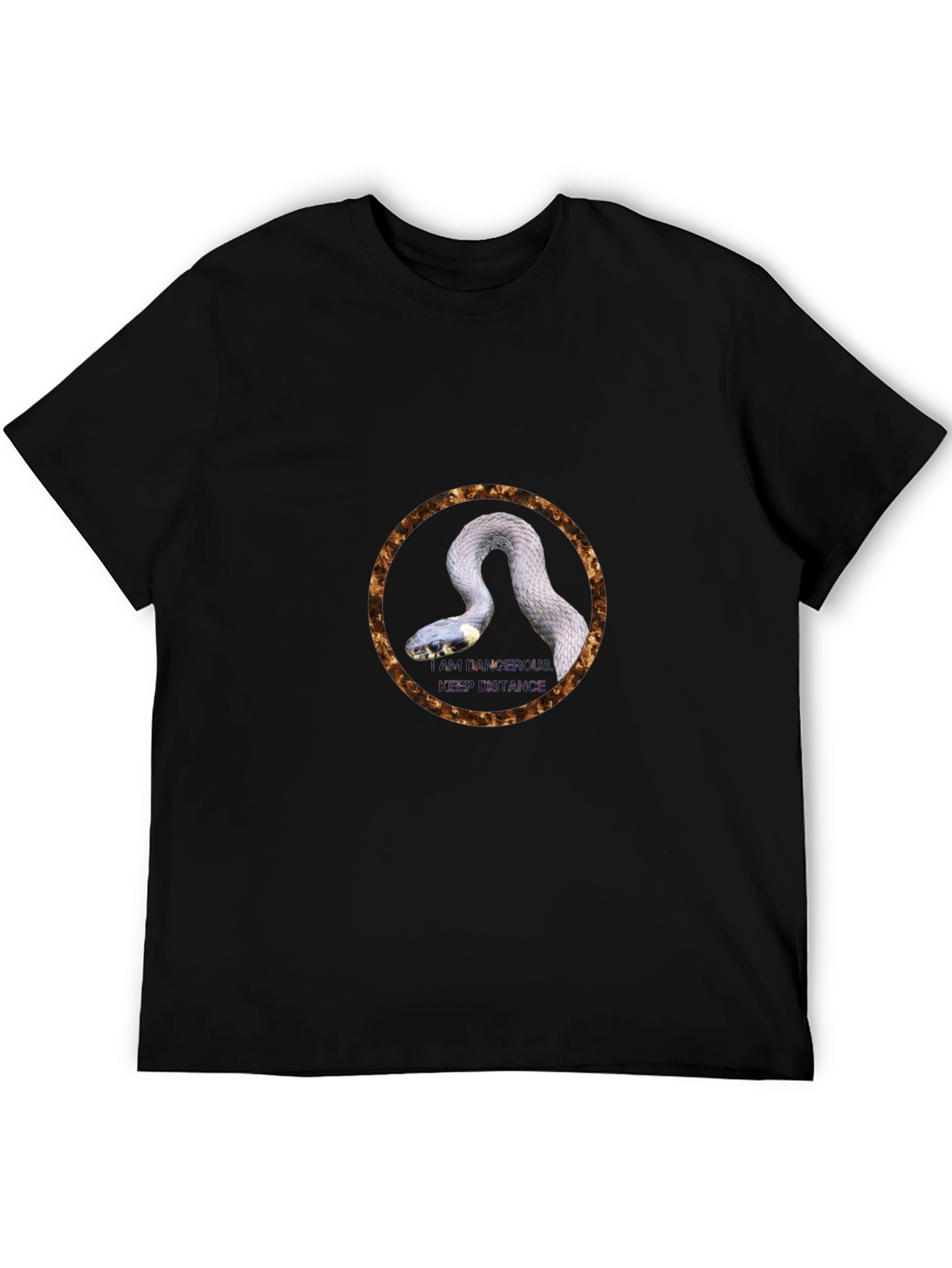 Snake Circle Graphic Tee - Unique Design T-Shirt