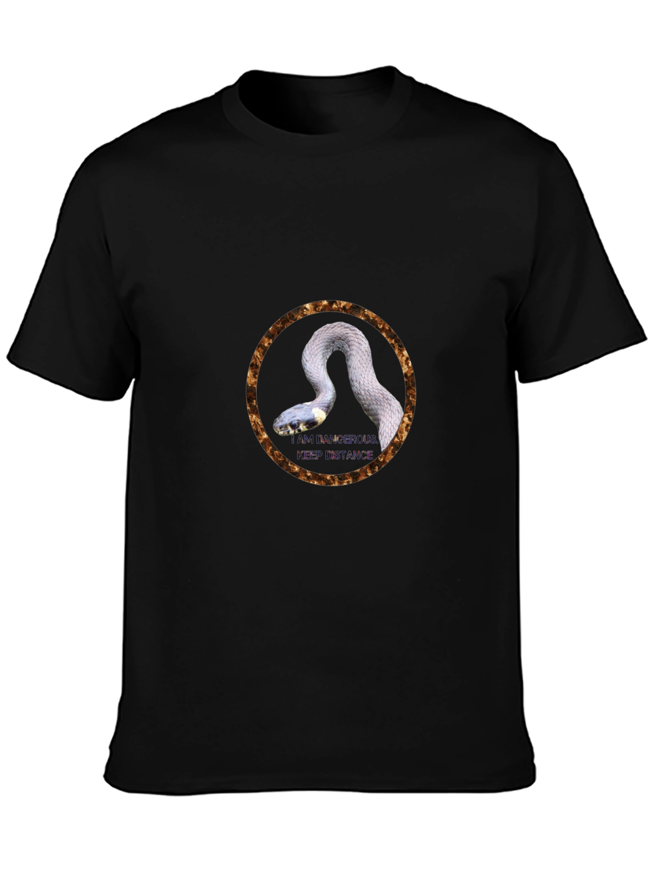 Snake Circle Graphic Tee - Unique Design T-Shirt