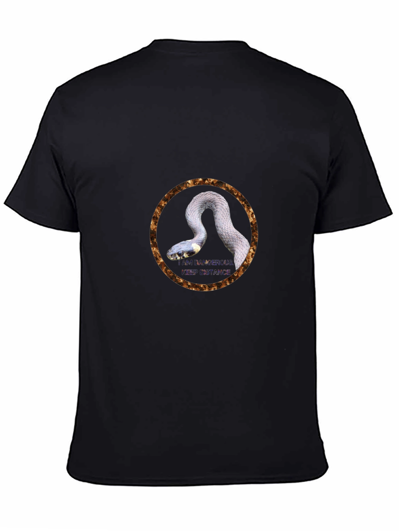 Snake Circle Graphic Tee - Unique Design T-Shirt