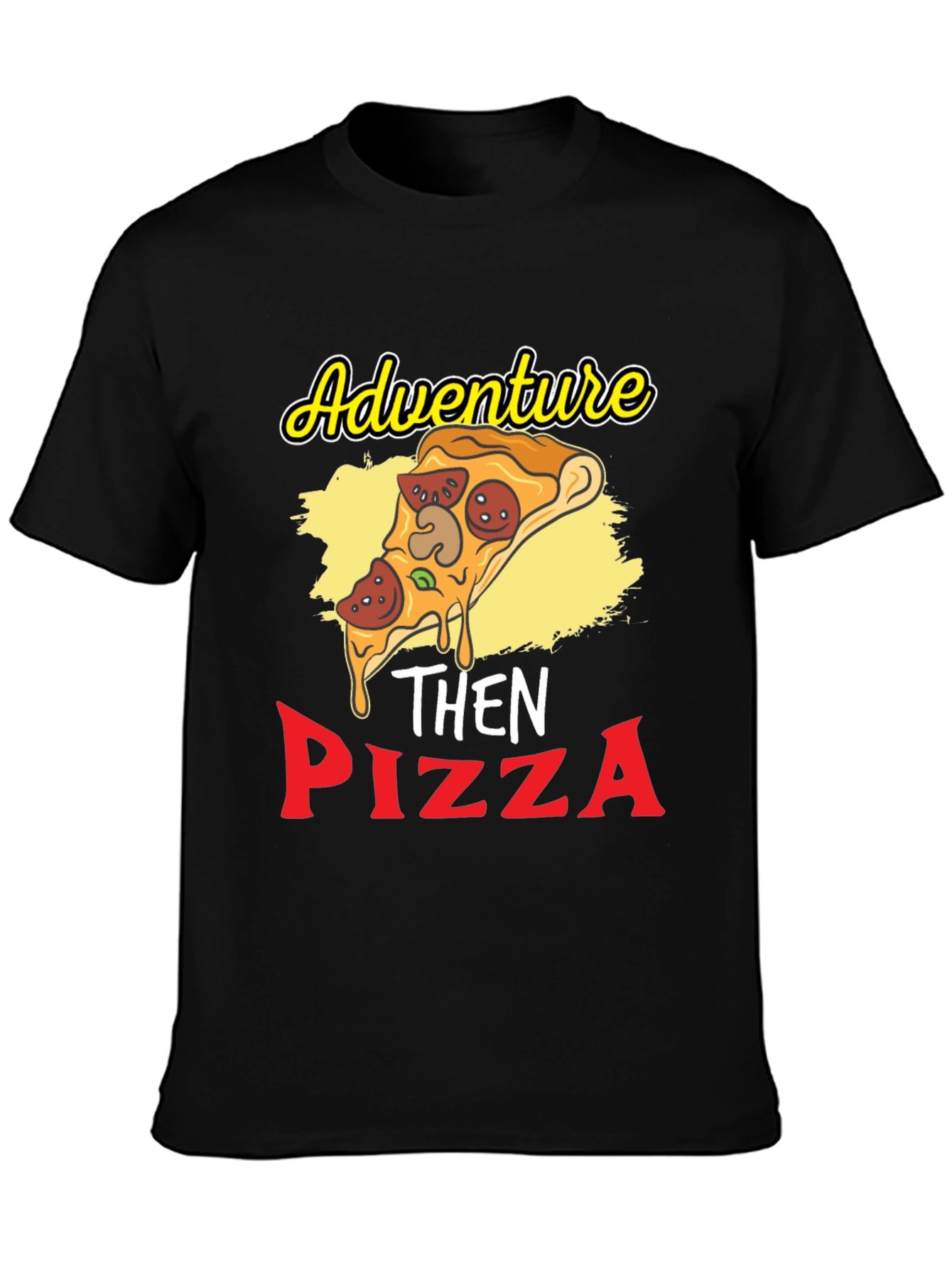 Adventure Then Pizza Graphic T-Shirt