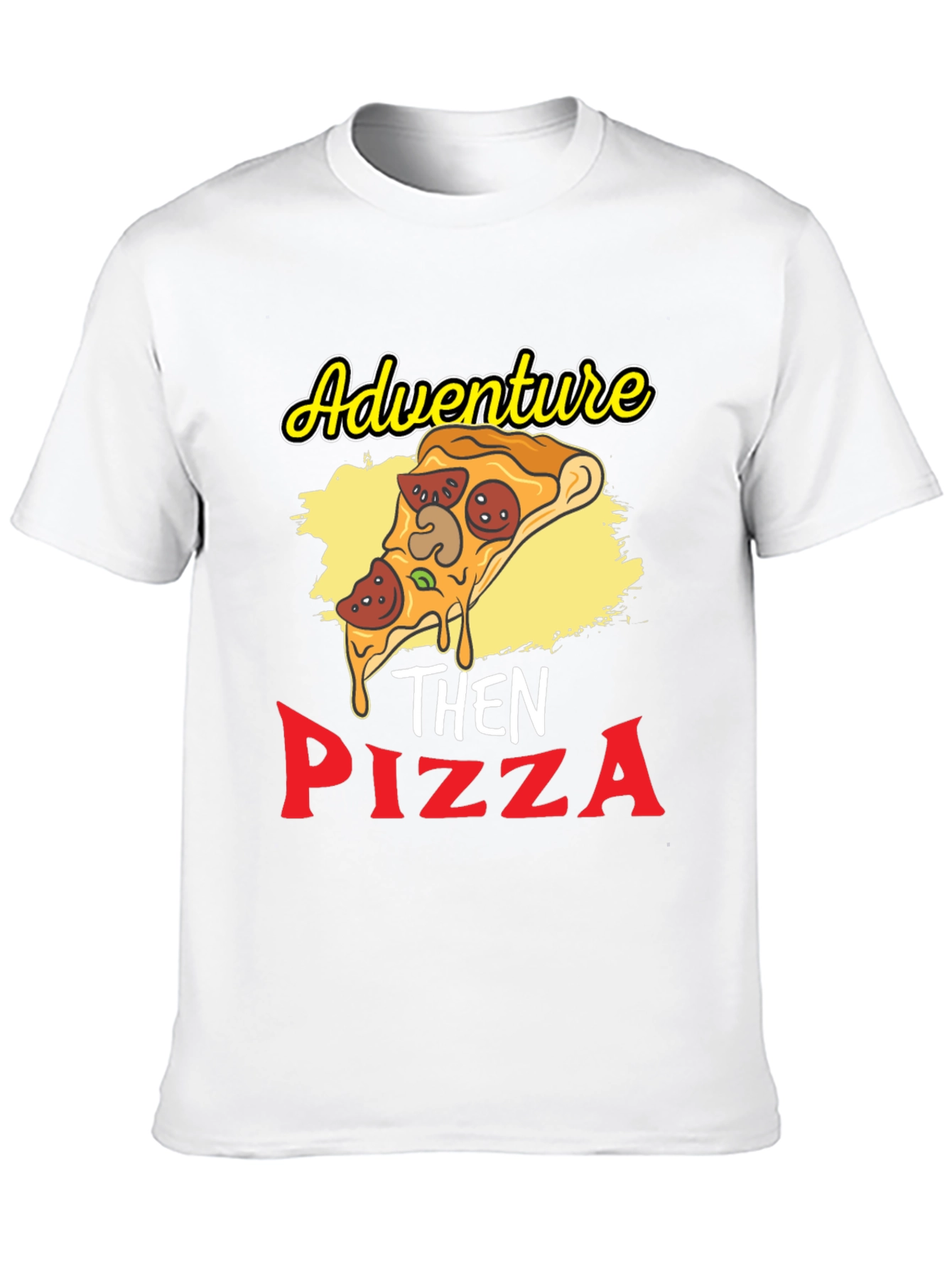 Adventure Then Pizza Graphic T-Shirt