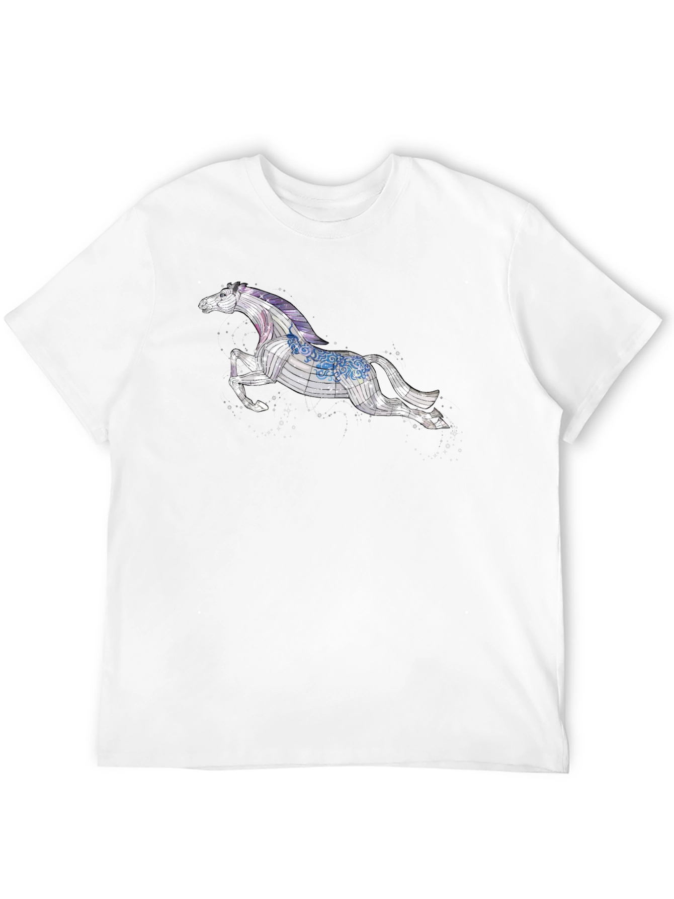 Black T-Shirt with Horse Graphic