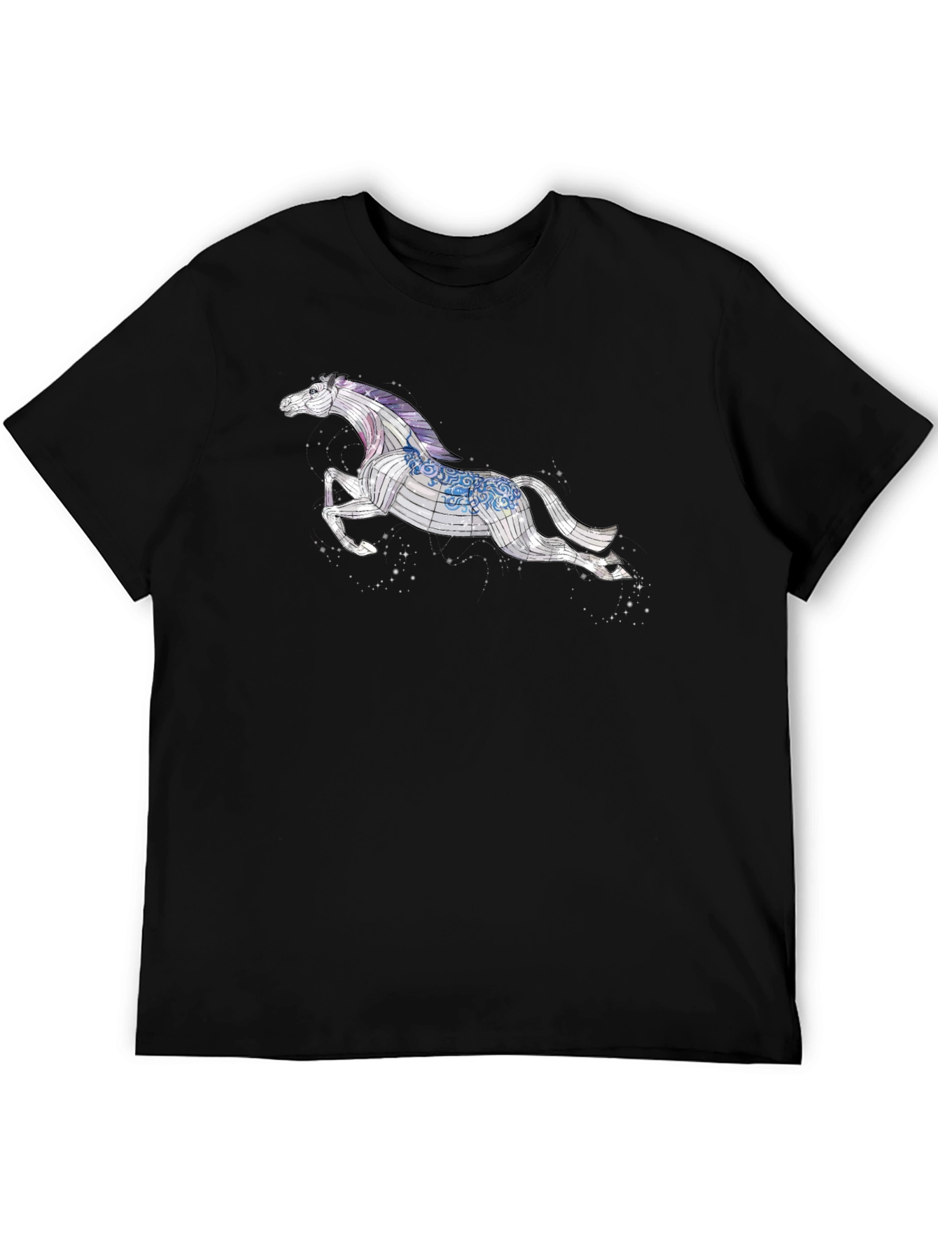 Black T-Shirt with Horse Graphic