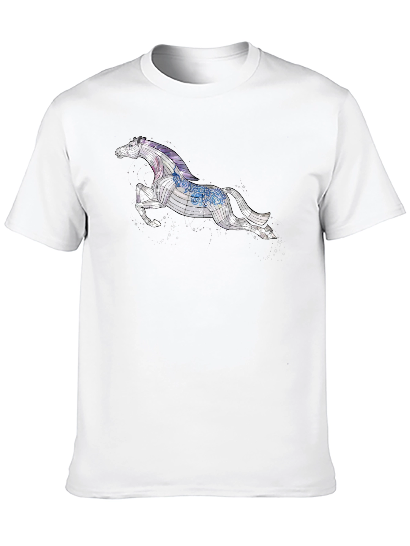 Black T-Shirt with Horse Graphic