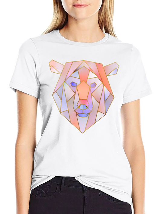 Geometric Bear Graphic Tee - Mens Black T-Shirt