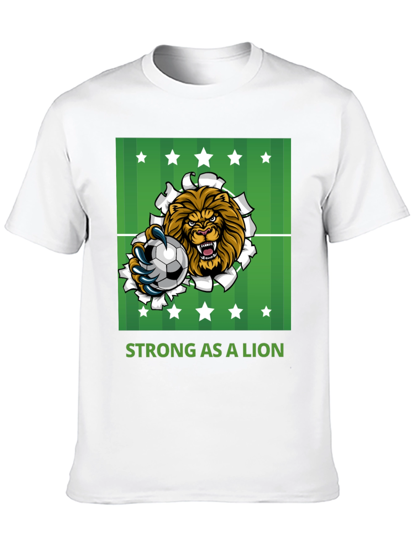 Lion Soccer Graphic Tee: Strong & Stylish