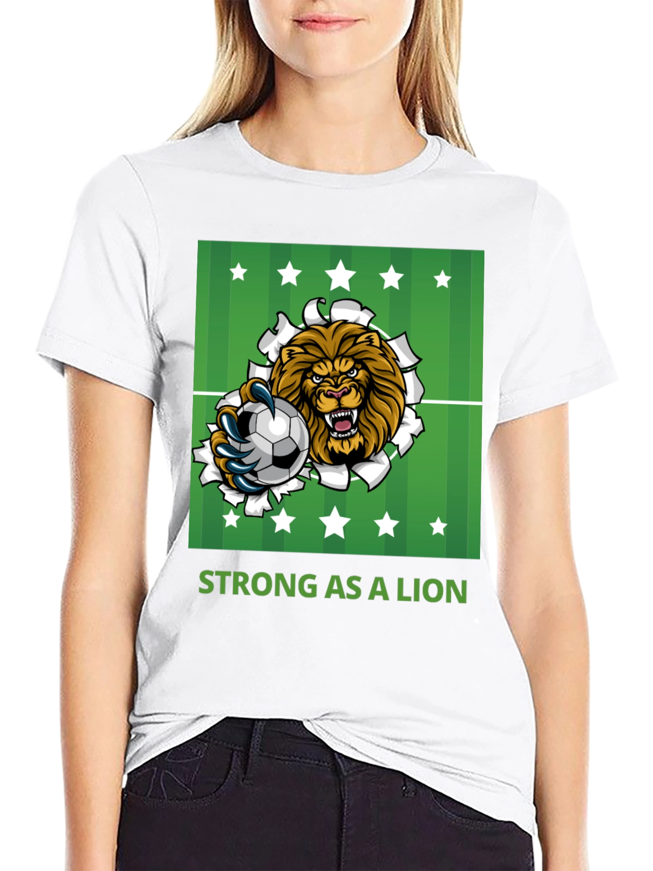Lion Soccer Graphic Tee: Strong & Stylish