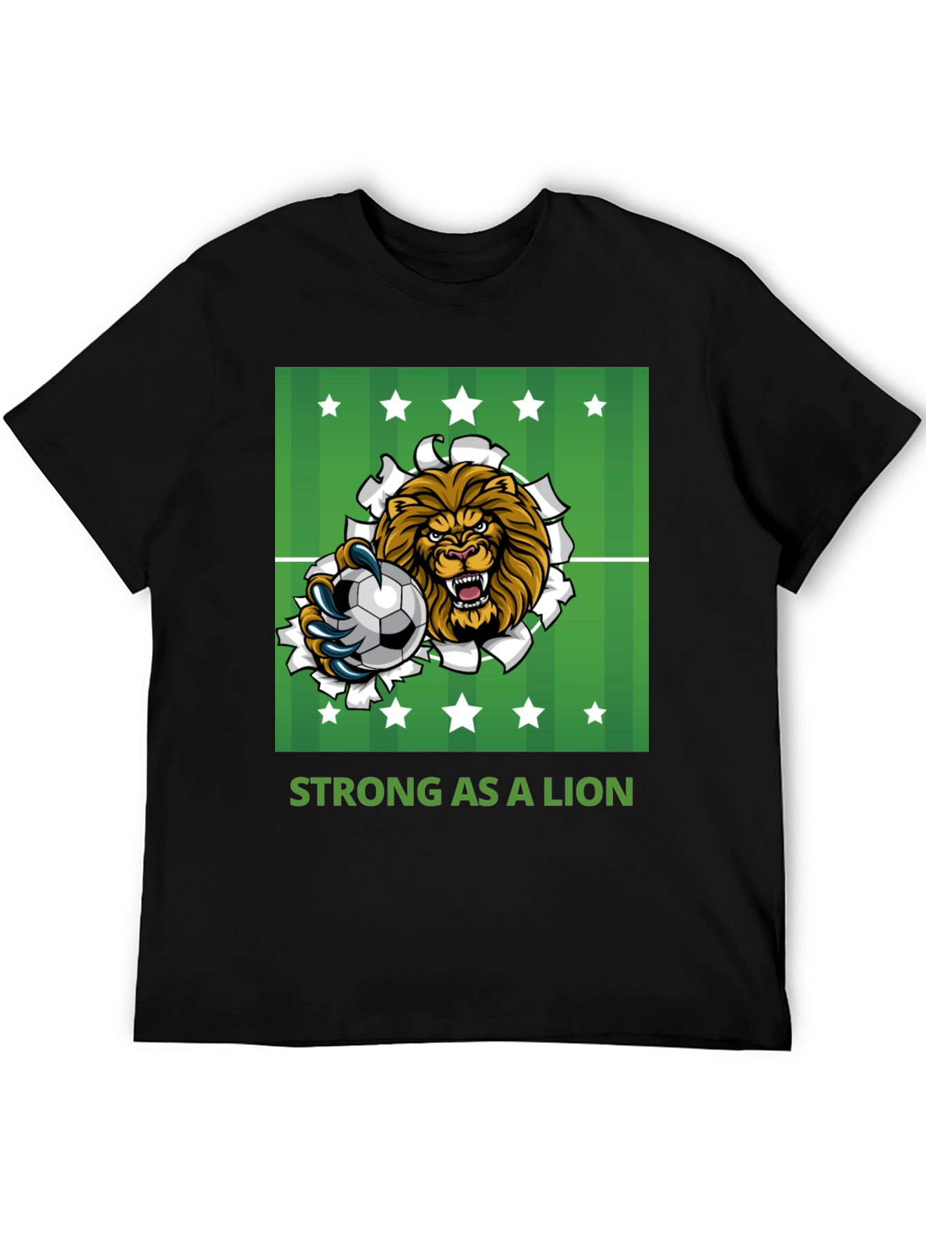 Lion Soccer Graphic Tee: Strong & Stylish