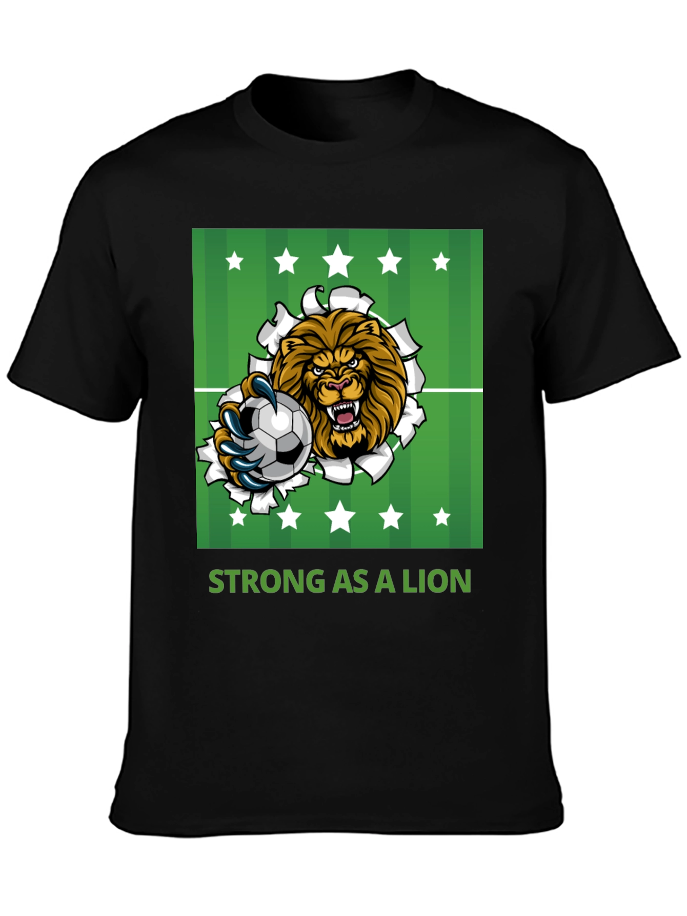 Lion Soccer Graphic Tee: Strong & Stylish