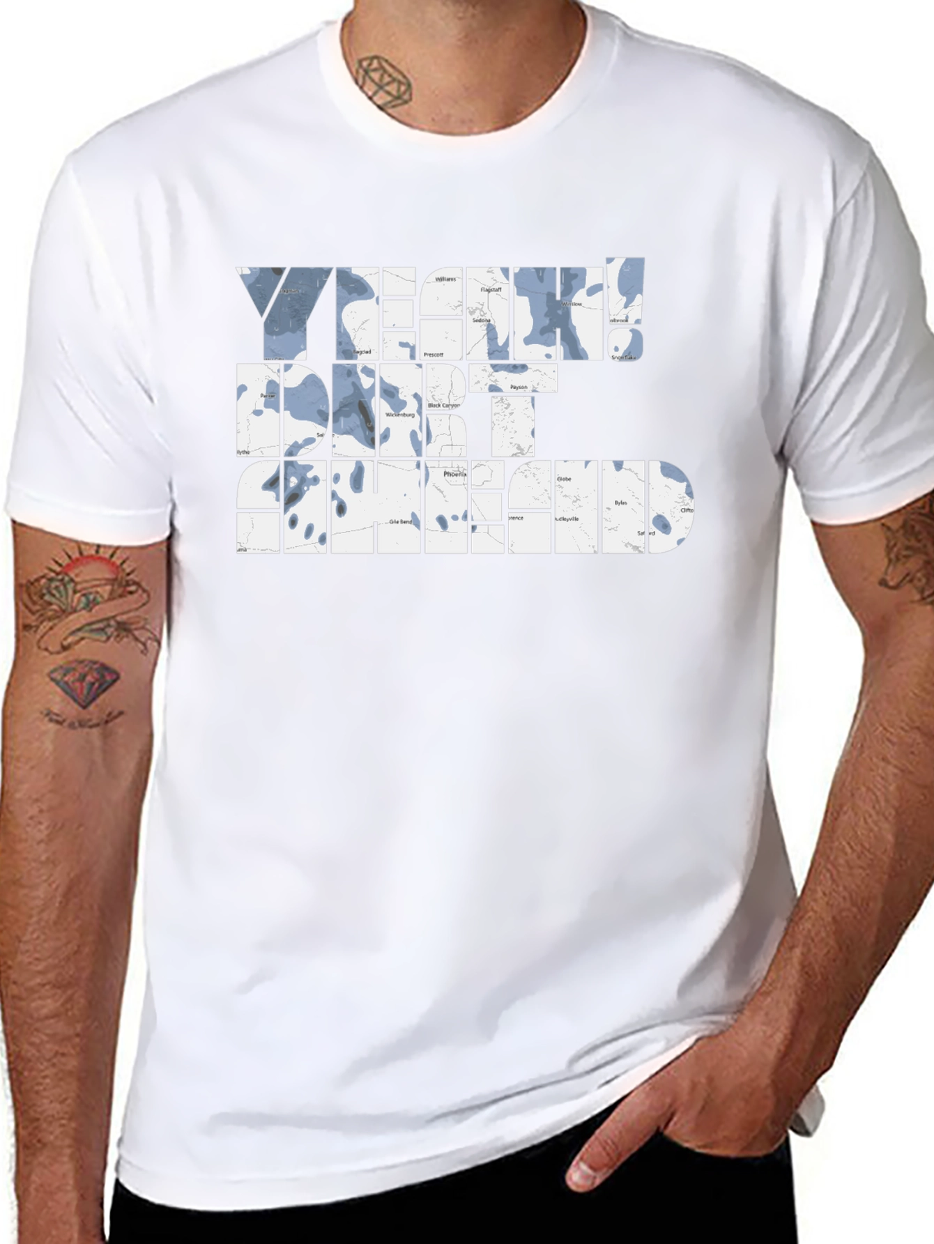 Yeah! Dirt Ahead Graphic T-Shirt - Black