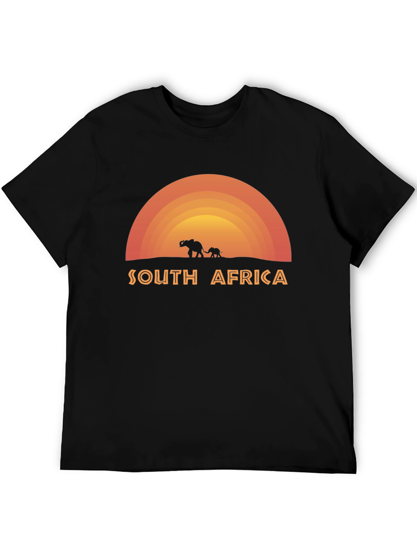South Africa Elephant Sunset Graphic T-Shirt