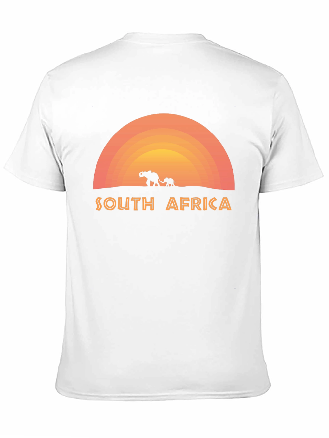 South Africa Elephant Sunset Graphic T-Shirt