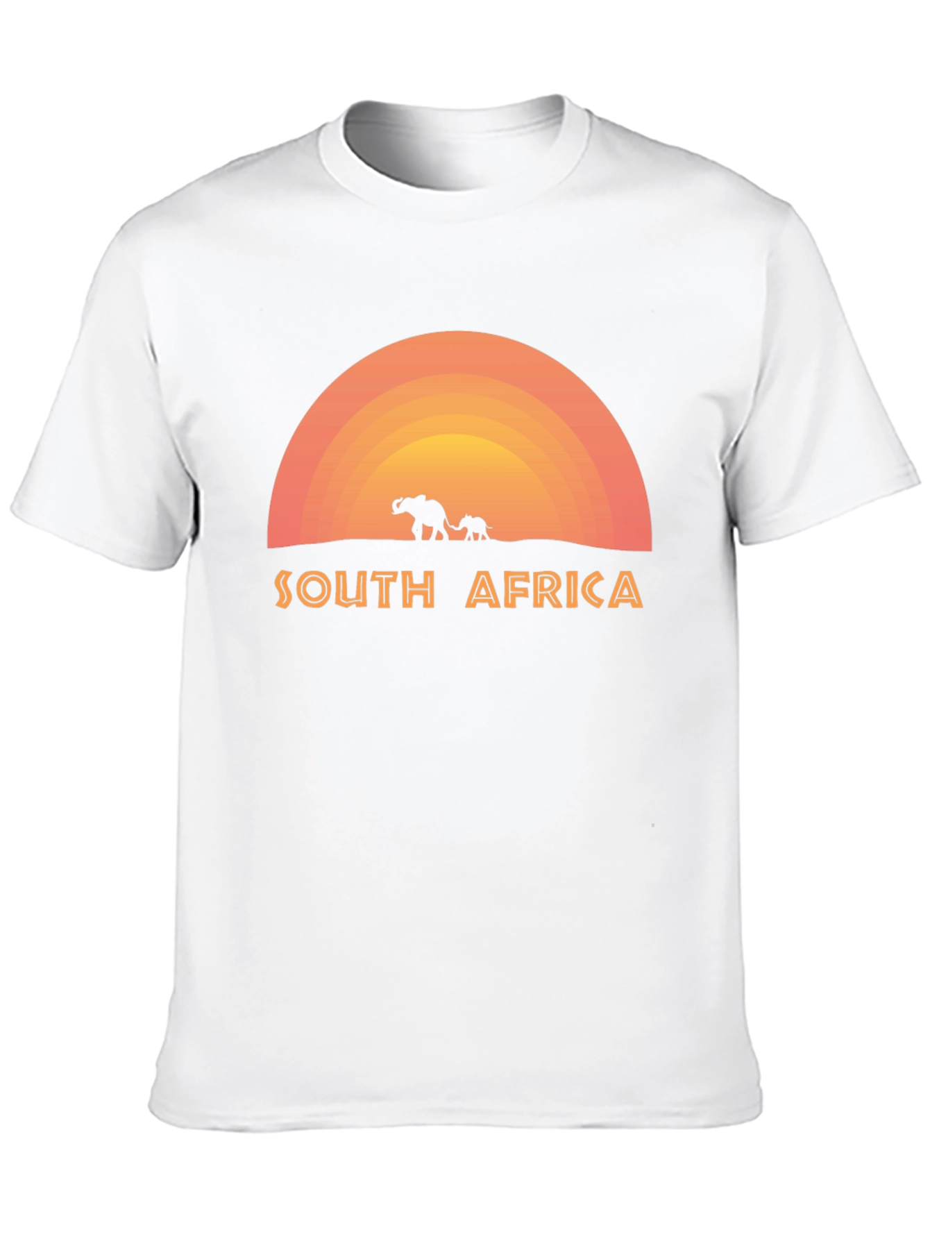 South Africa Elephant Sunset Graphic T-Shirt