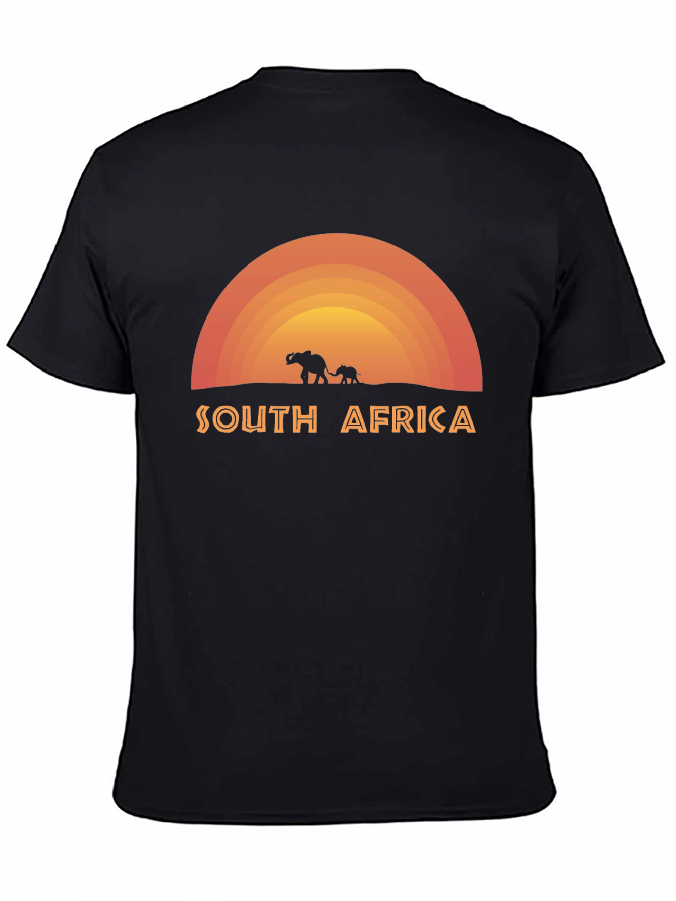 South Africa Elephant Sunset Graphic T-Shirt