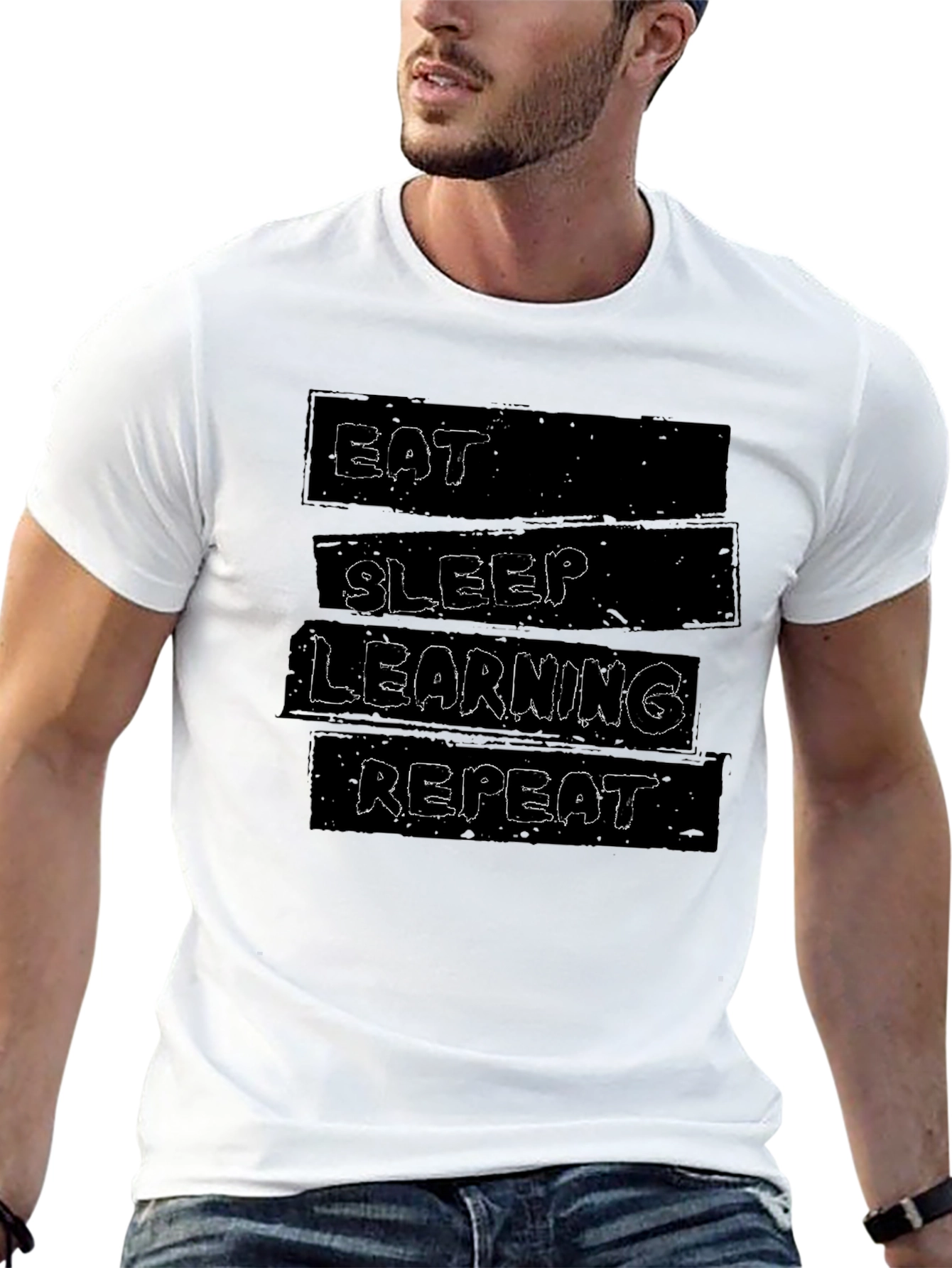 Eat Sleep Learning Repeat Graphic T-Shirt
