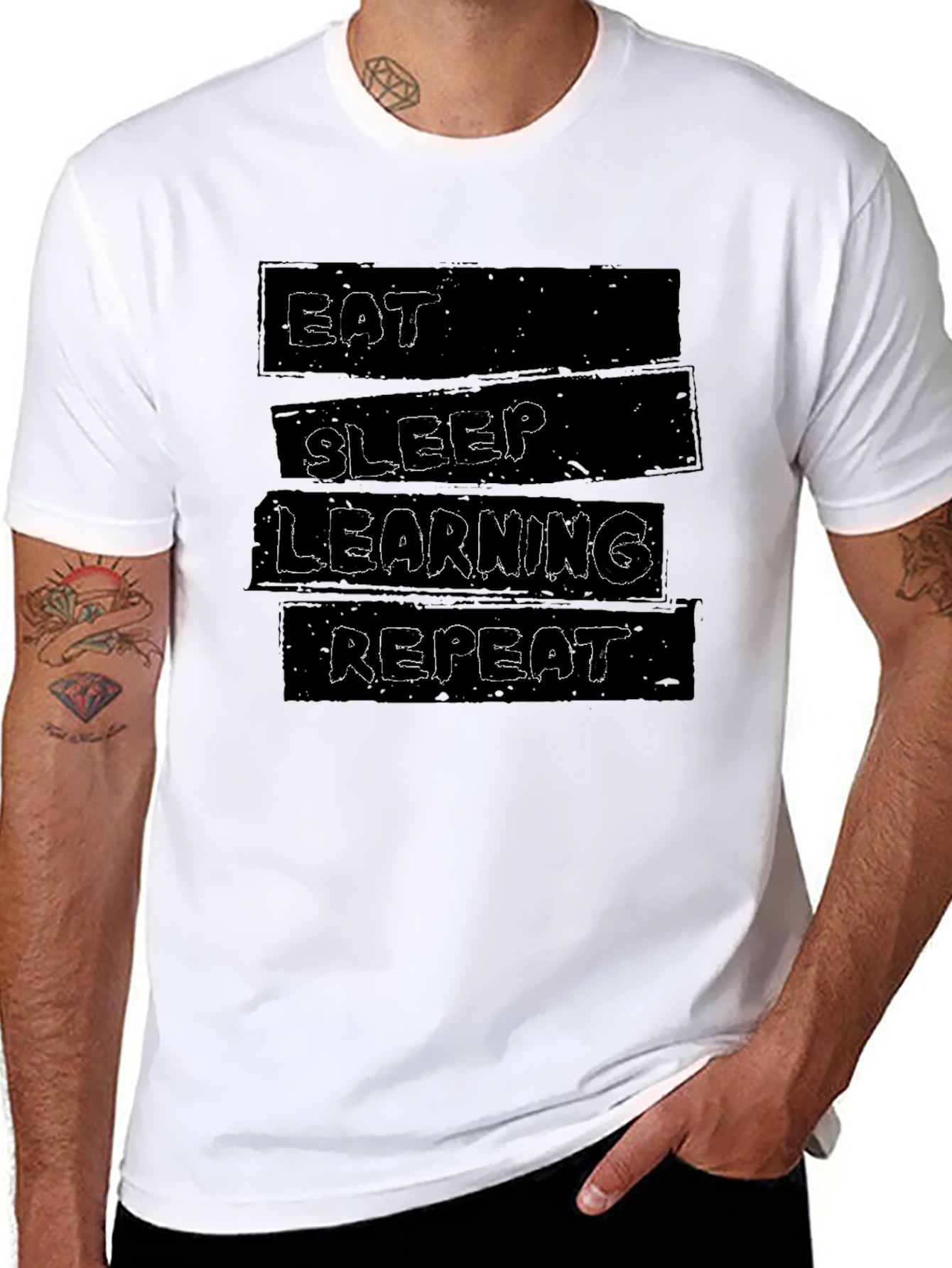 Eat Sleep Learning Repeat Graphic T-Shirt